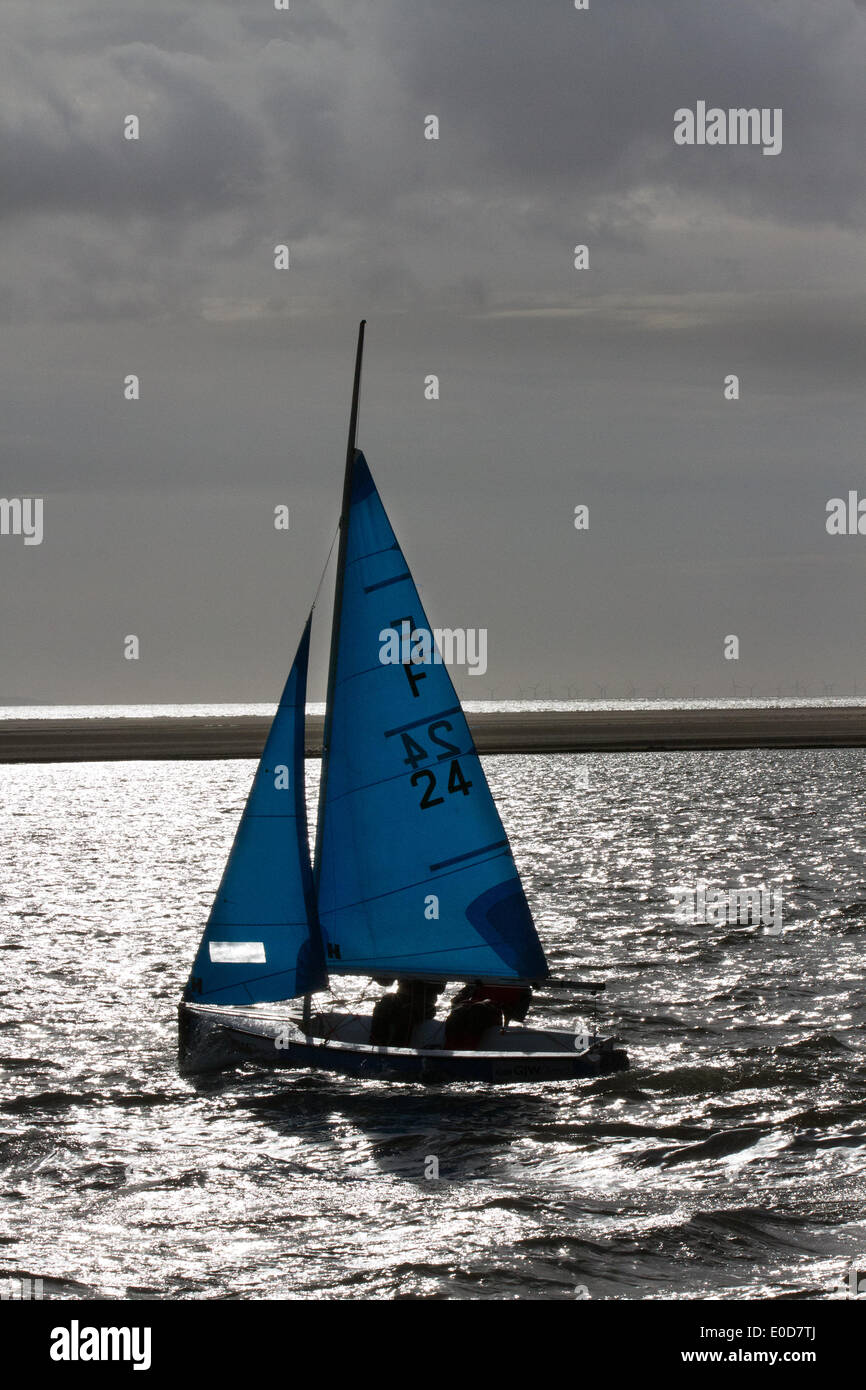 Yacht racing West Kirby Sailing Club, Liverpool. May, 2014 No. 24 at