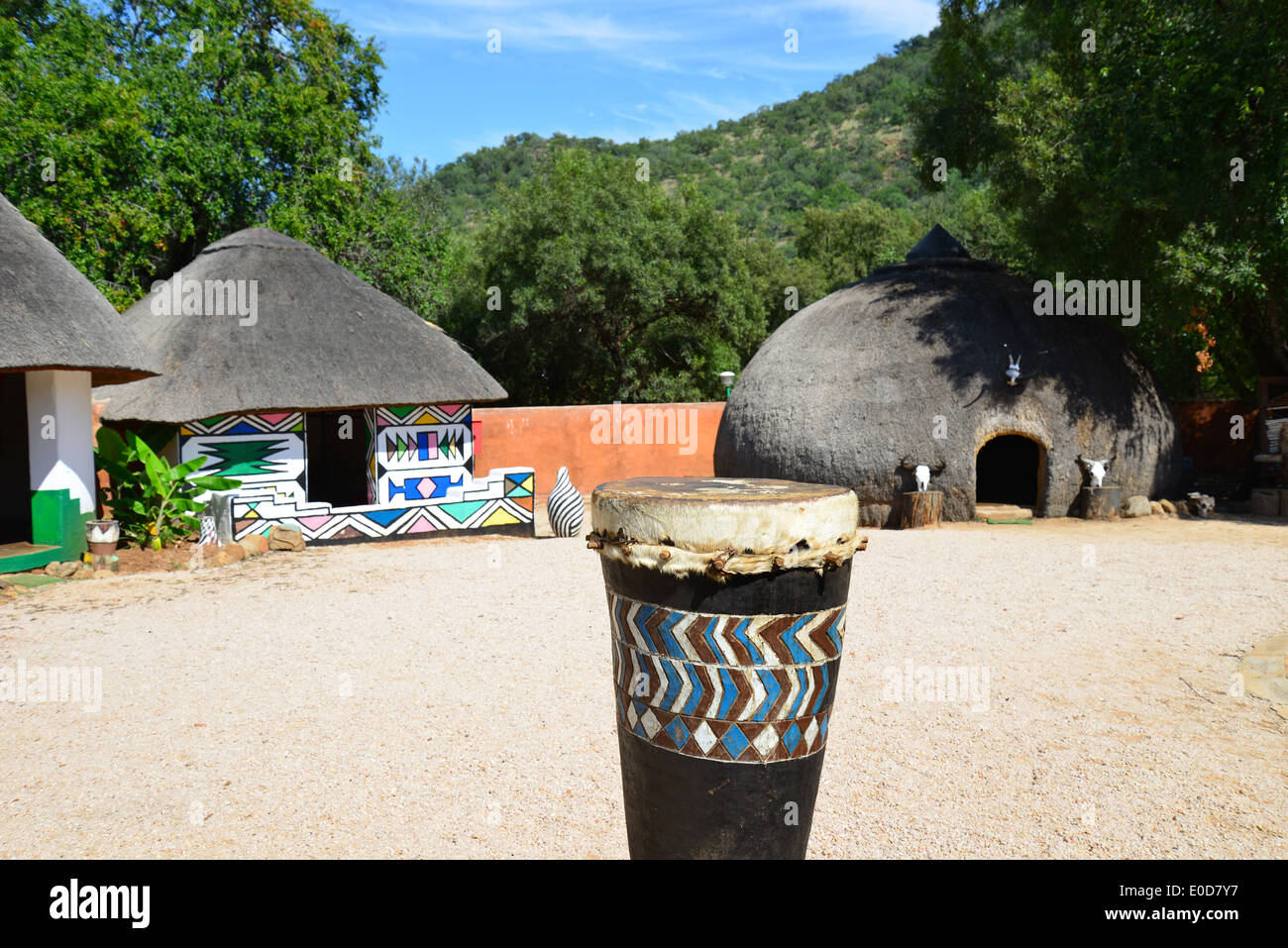 Motseng Cultural Village, Sun City Resort, Pilanesberg, North West Province, Republic of South Africa Stock Photo