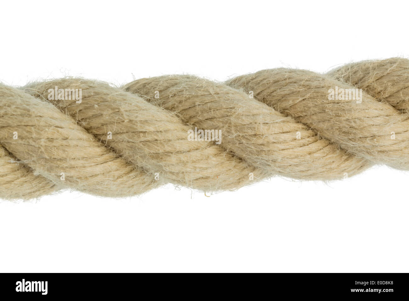 Piece of a rope, symbolic photo for strength, reliability and weakness, Stueck eines Seils, Symbolfoto fuer Kraft, Zuverlaessigk Stock Photo
