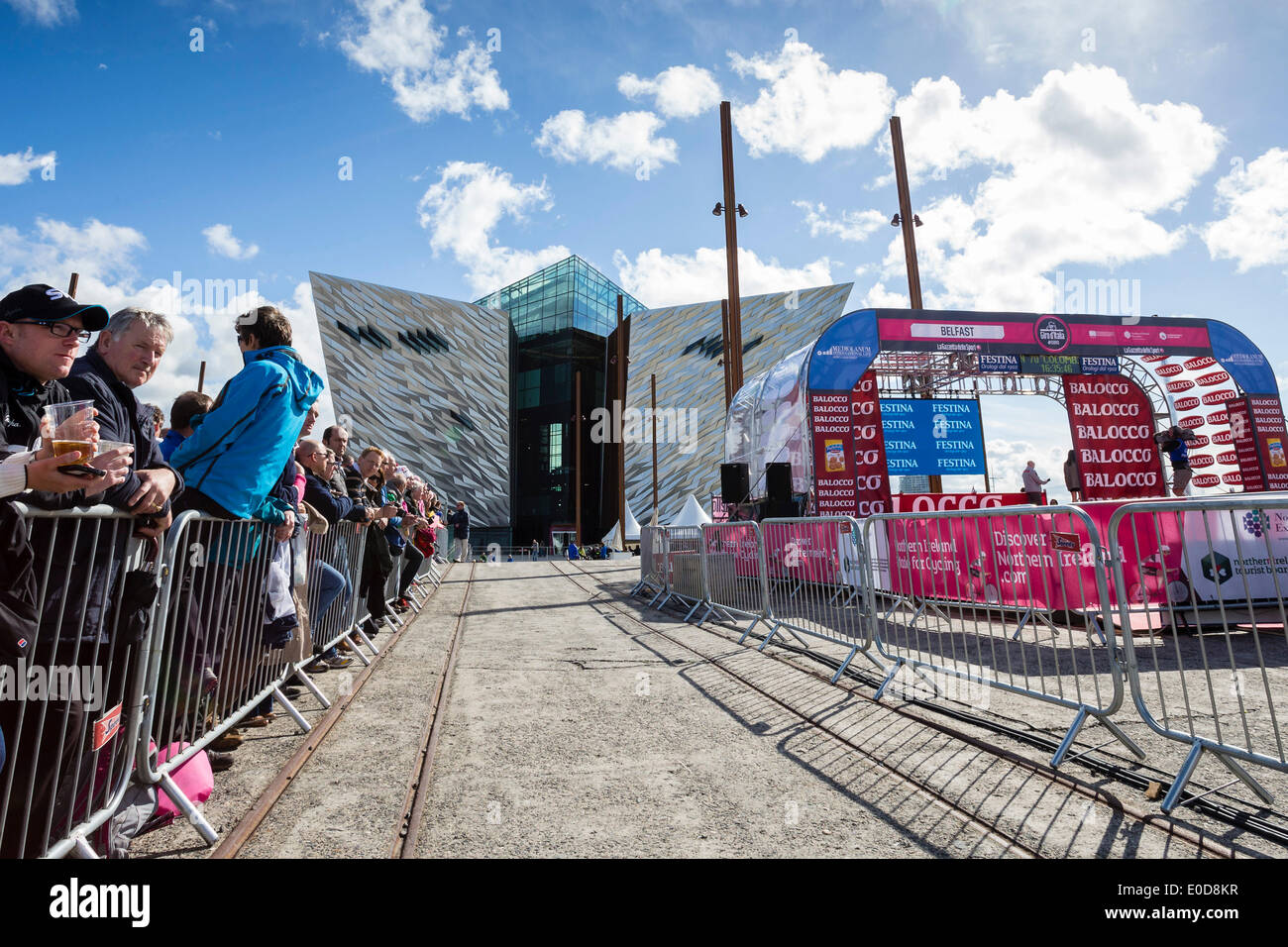 Belfast, North Ireland. 09th May, 2014. Belfast's newly developed Titanic Quarter was the setting for the Big Start - the Team Time Trial and opening stage of the Giro d'Italia. Credit:  Action Plus Sports Images/Alamy Live News Stock Photo