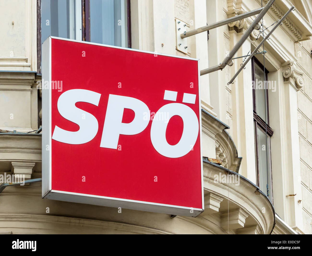 The party headquarters of the SPoe in Vienna., Die Parteizentrale der SP÷ in Wien. Stock Photo