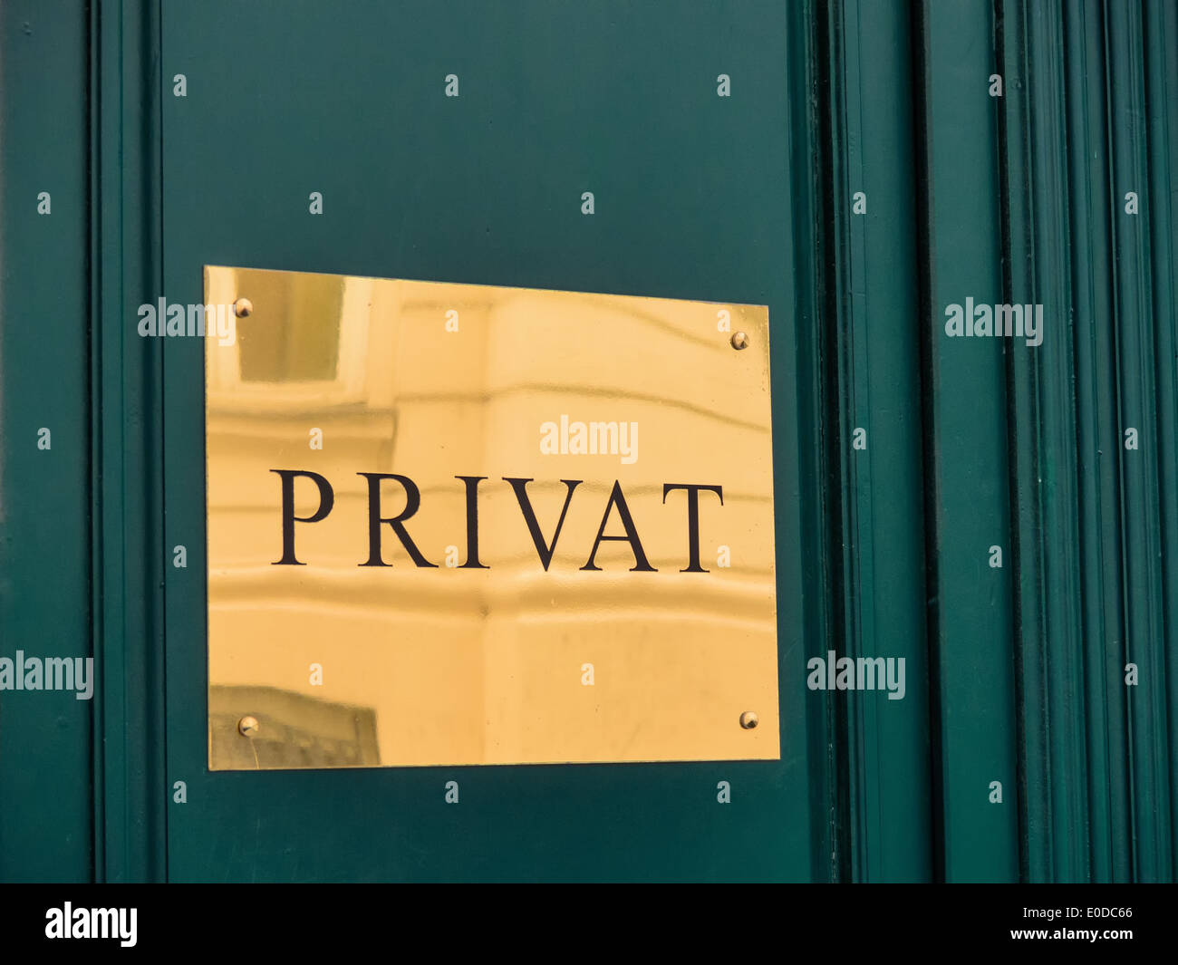 Sign, Privately, symbolic photo for private bank, privacy, individuality, Schild, Privat, Symbolfoto fuer Privatbank, Privatspha Stock Photo