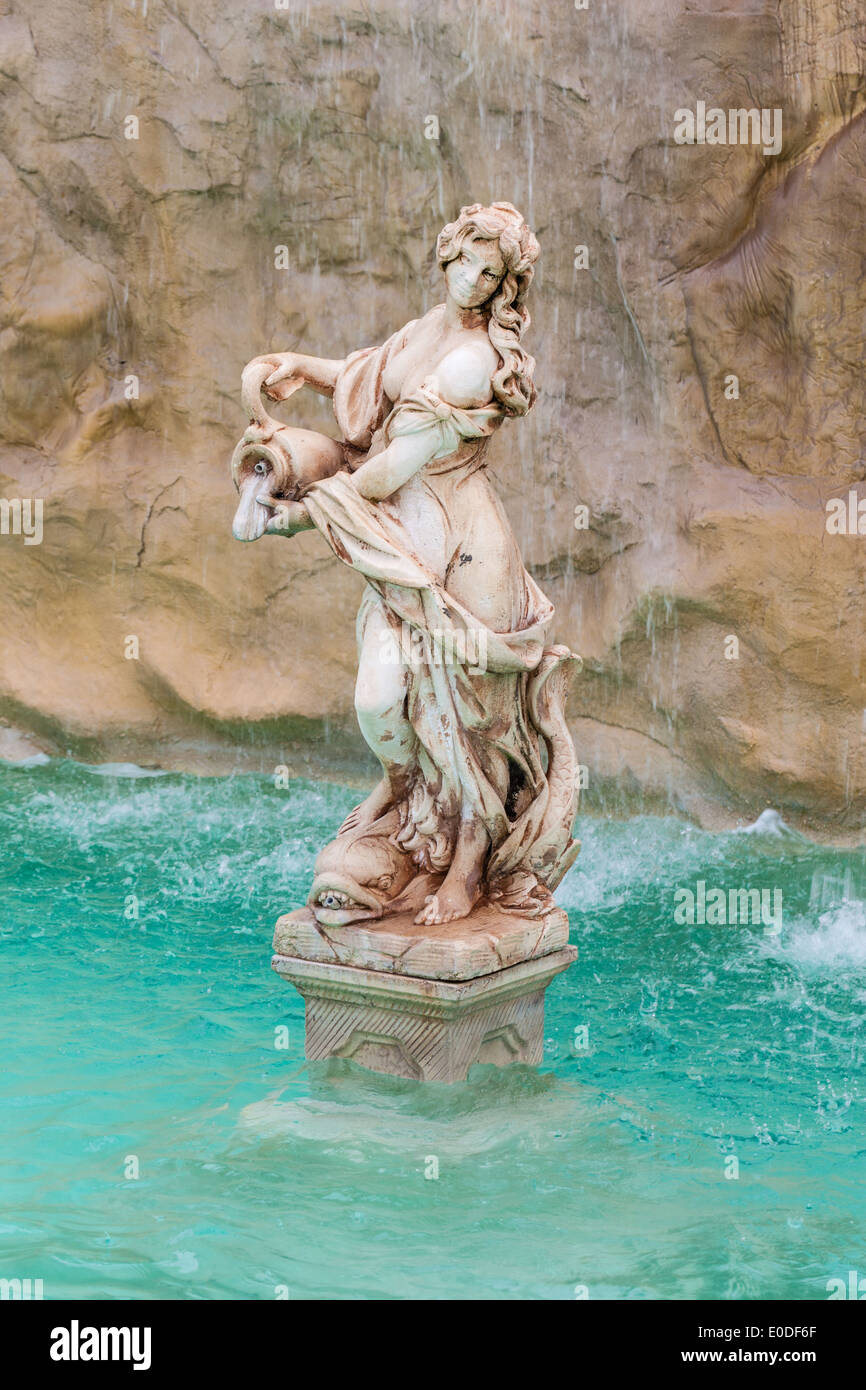 Statue woman pouring water fountain hires stock photography and images