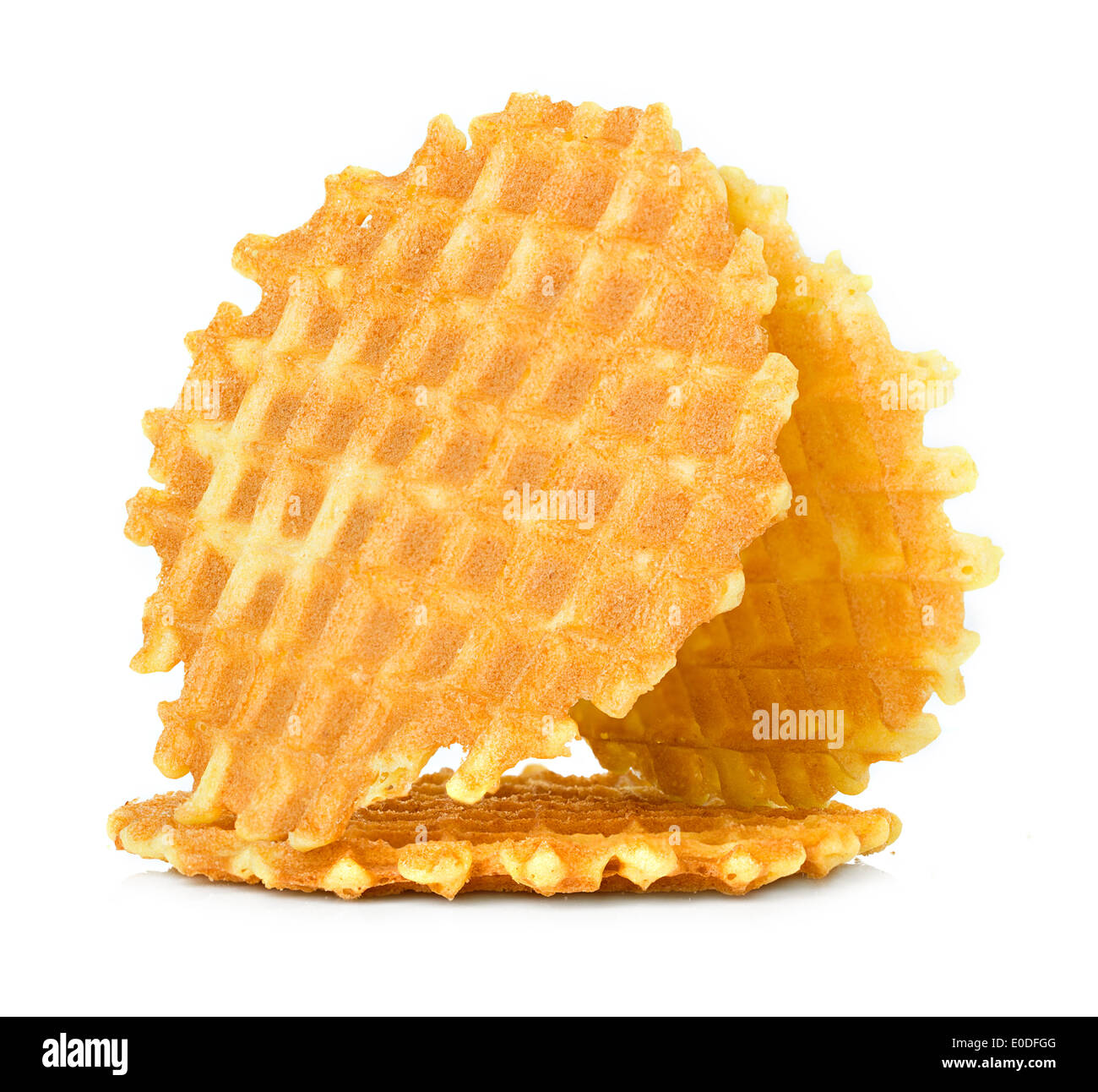 Liege waffles isolated Stock Photo