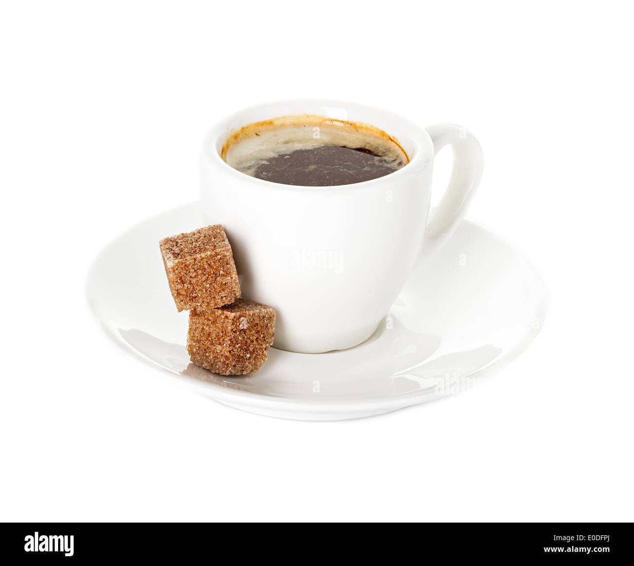 cup of coffee over white background Stock Photo
