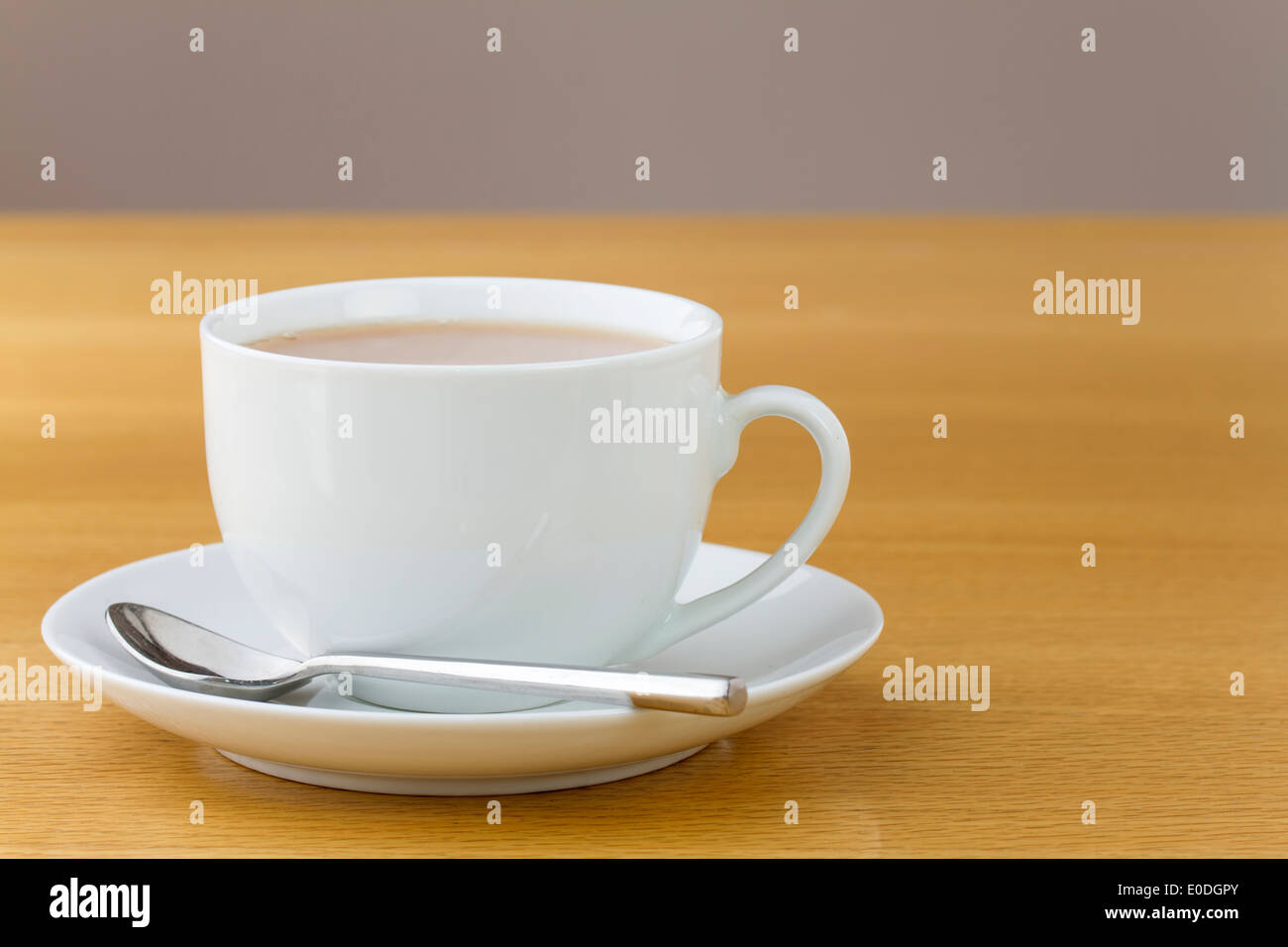 Cup of tea on a wooden table Stock Photo