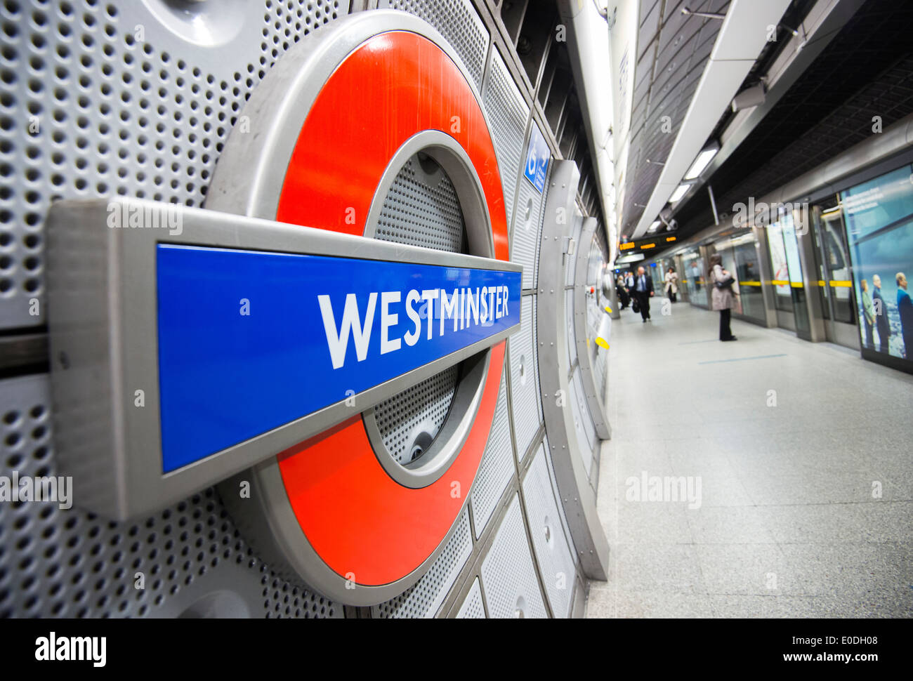Westminster Station on the London Underground, England UK Stock Photo