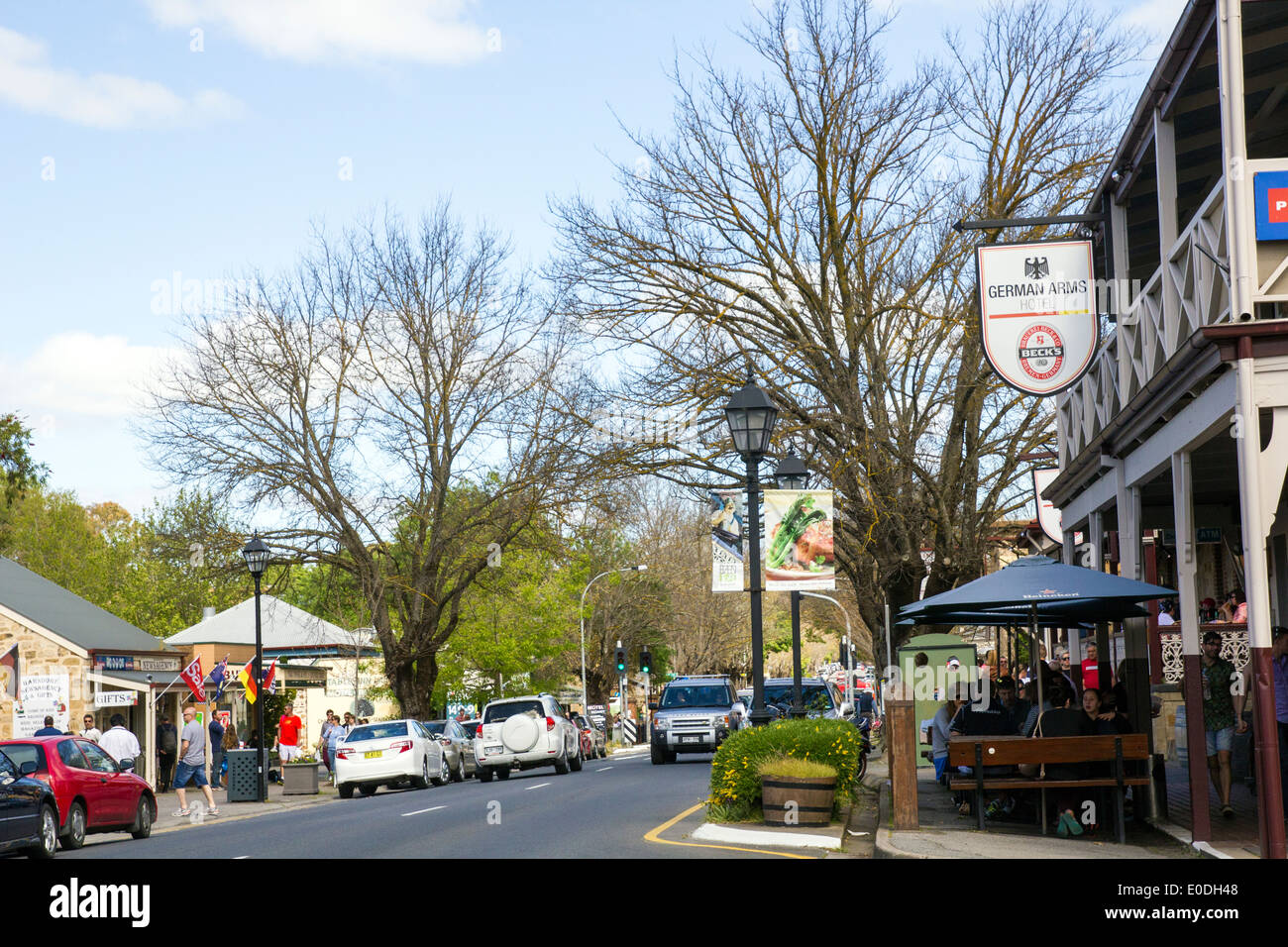 The main street of Hahndorf in the Adelaide Hills in Australia. The