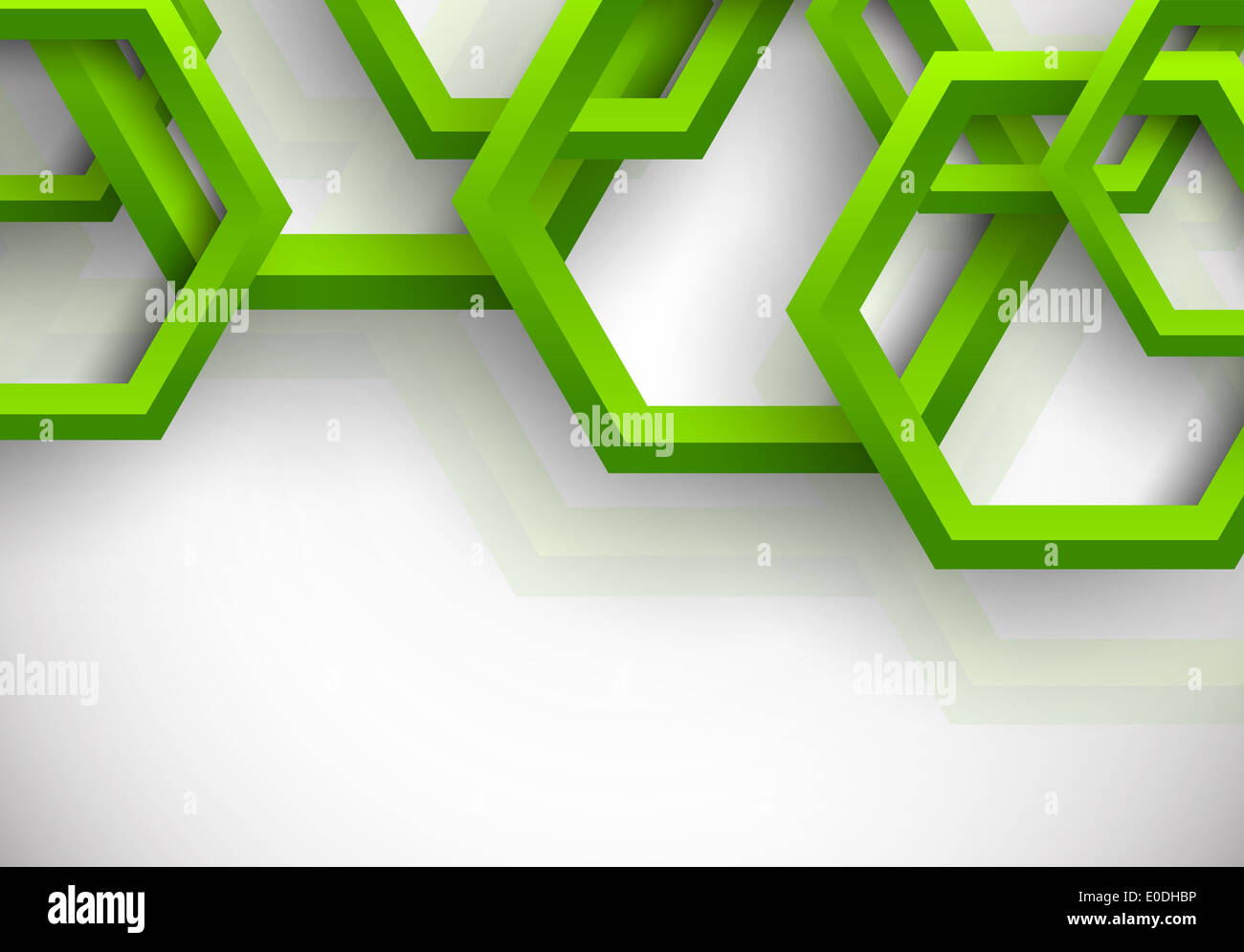 Abstract background with green hexagons Stock Photo - Alamy