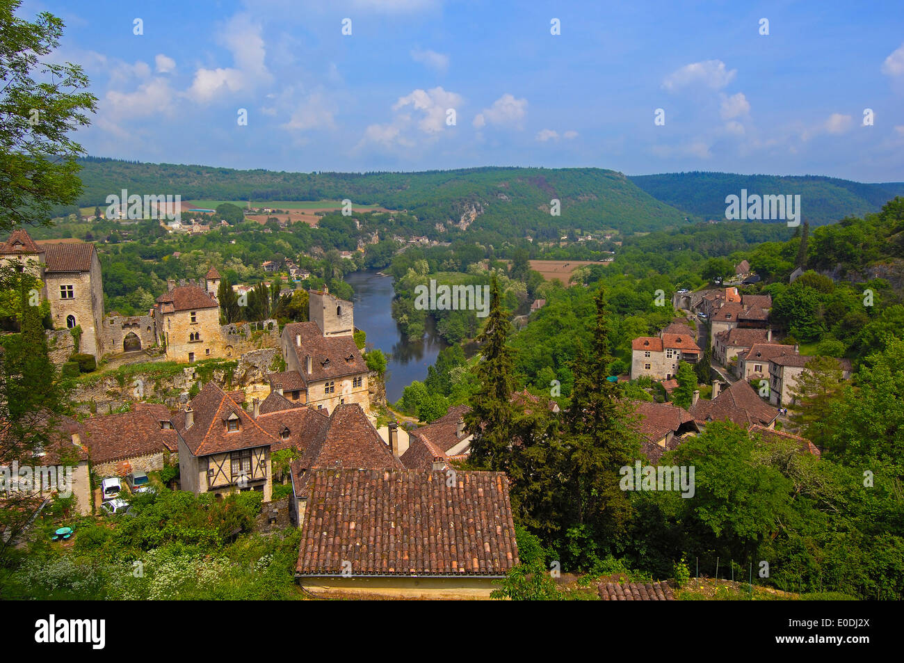 Lot Valley, Lot River, Way of St James, Midi Pyrénées, Saint Cirq