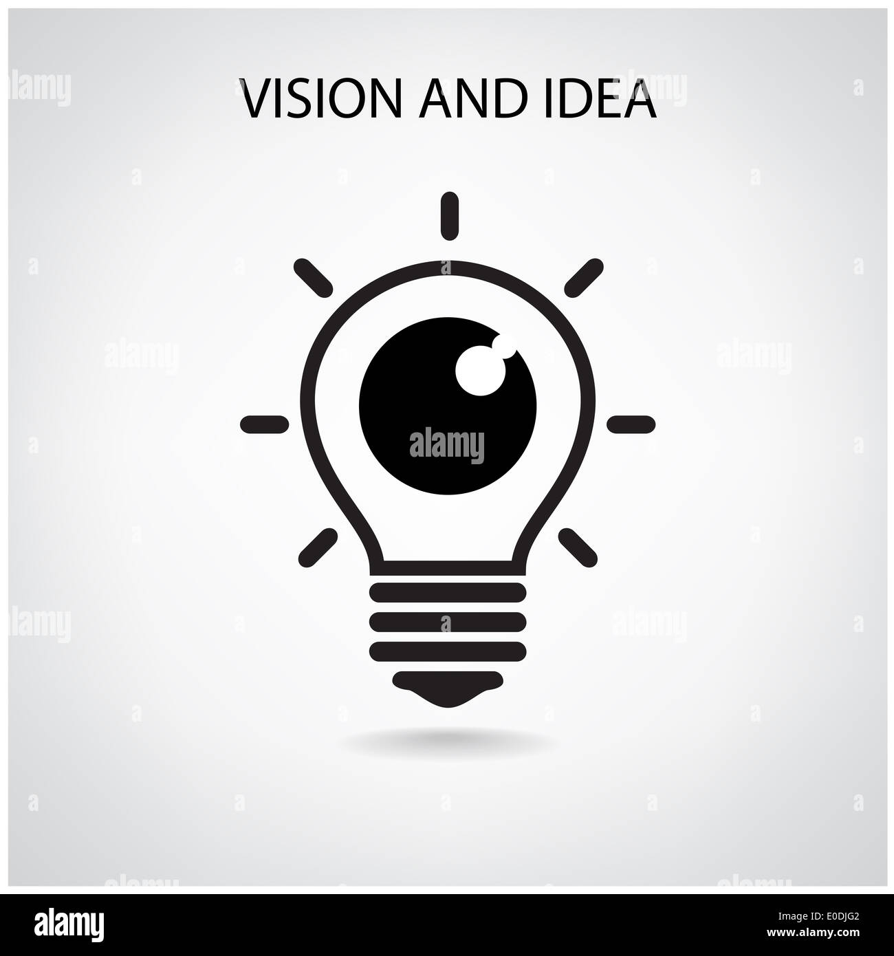 vision and ideas sign,eye icon,light bulb symbol ,business concept Stock  Photo - Alamy