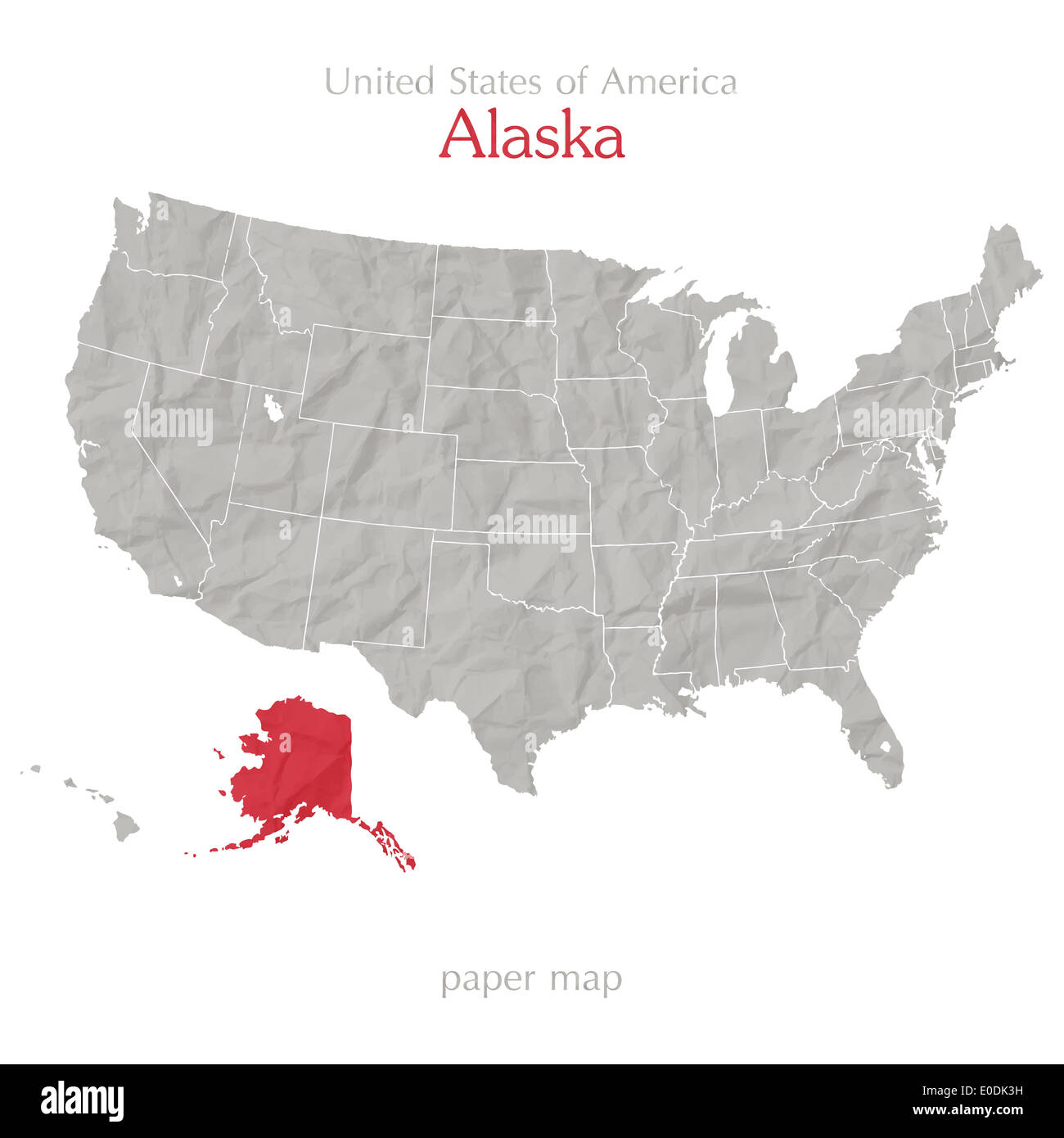 Political Map Of Alaska Hi Res Stock Photography And Images Alamy United States Of America And Alaska Map On Paper Texture E0DK3H