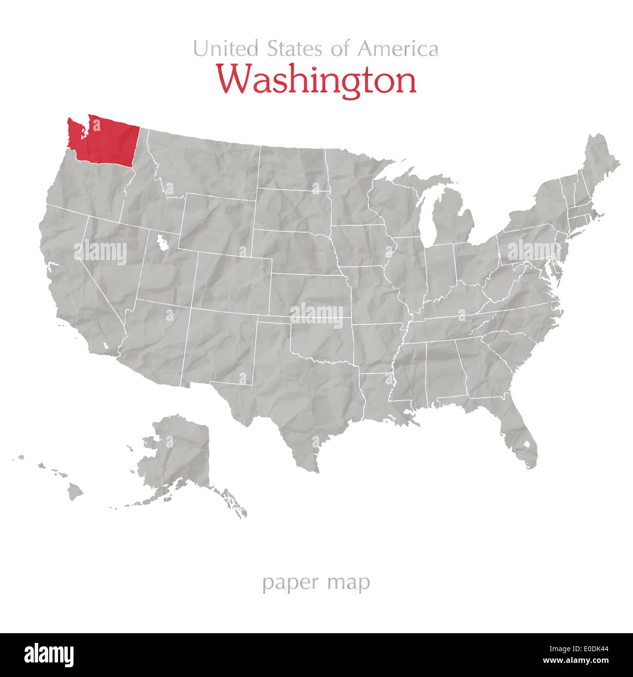 Washington On Map Of America Washington And United States Of America Maps Outline Stock Photo - Alamy