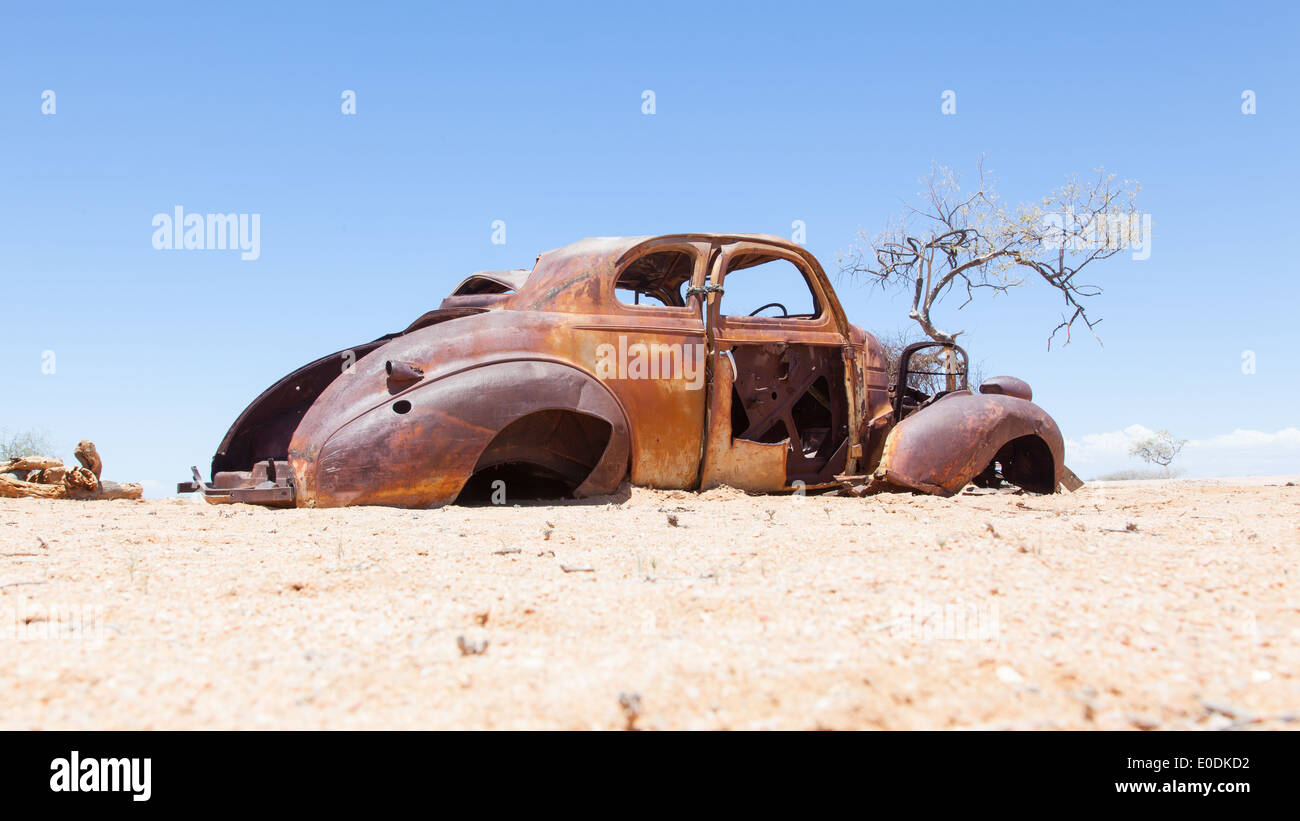 Abandoned car in the Namib Desert, Namibia Stock Photo - Alamy