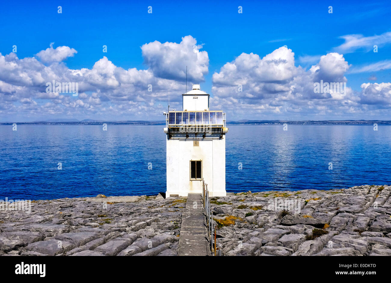 Blackhead Lighthouse on Galway Bay, County Clare, Ireland Stock Photo