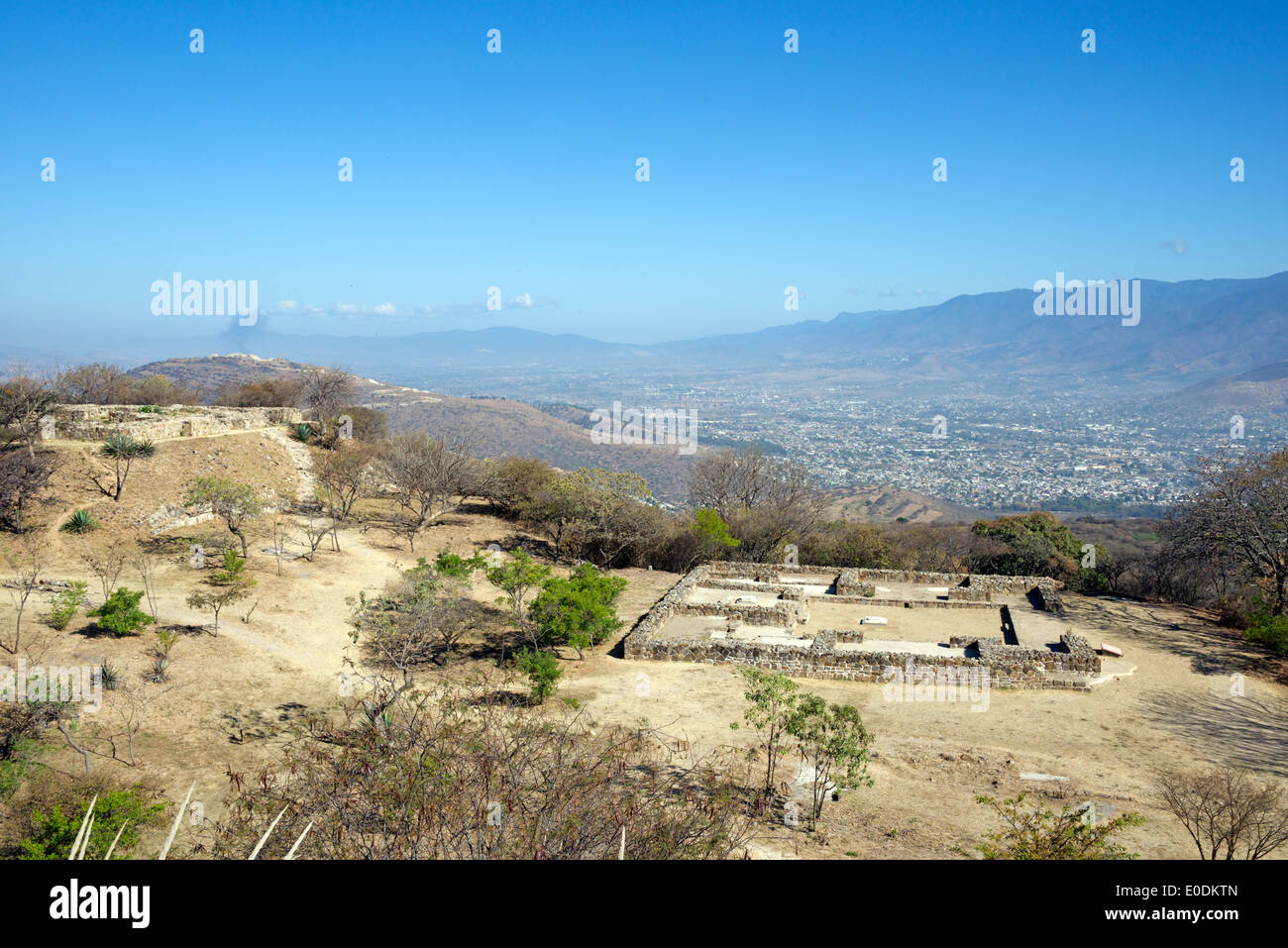 Tombs 103 and 104 Zapotec ruins Monte Alban Oaxaca Province Mexico Stock Photo