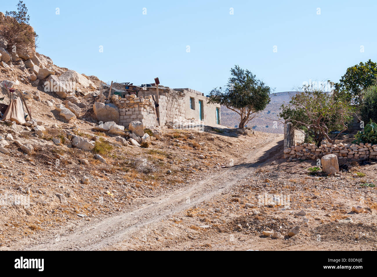 Berber huts in Jordan Stock Photo