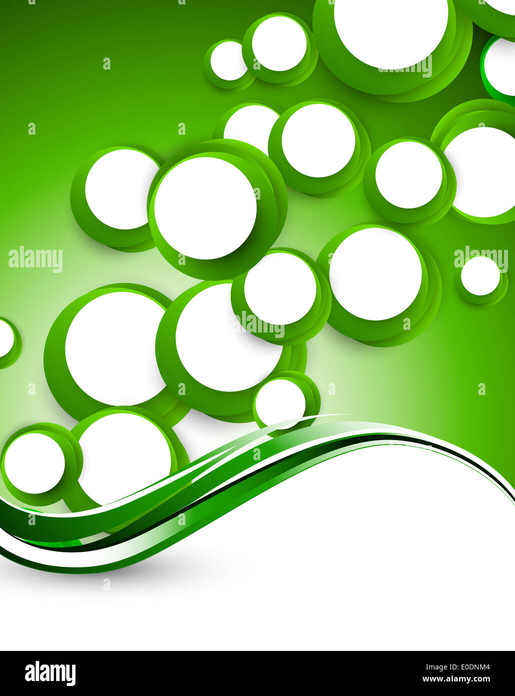 Abstract background with green circles Stock Photo - Alamy