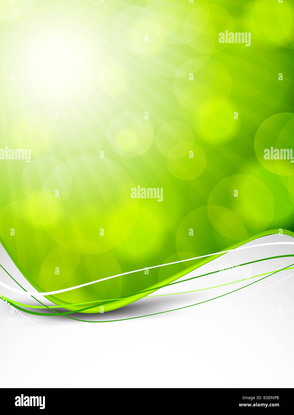 Abstract wavy background in green color Stock Photo - Alamy