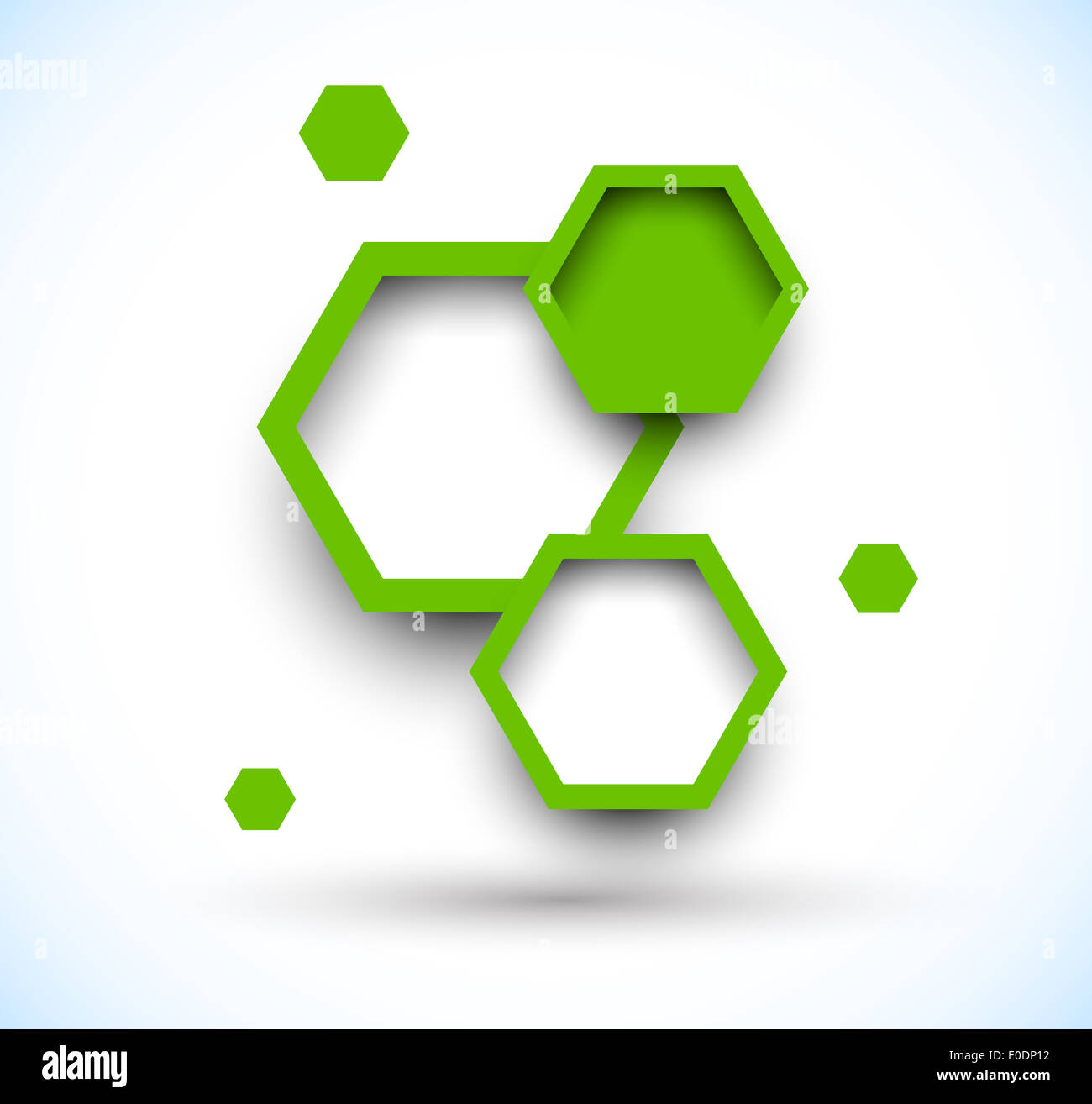 Abstract background with green hexagons Stock Photo - Alamy