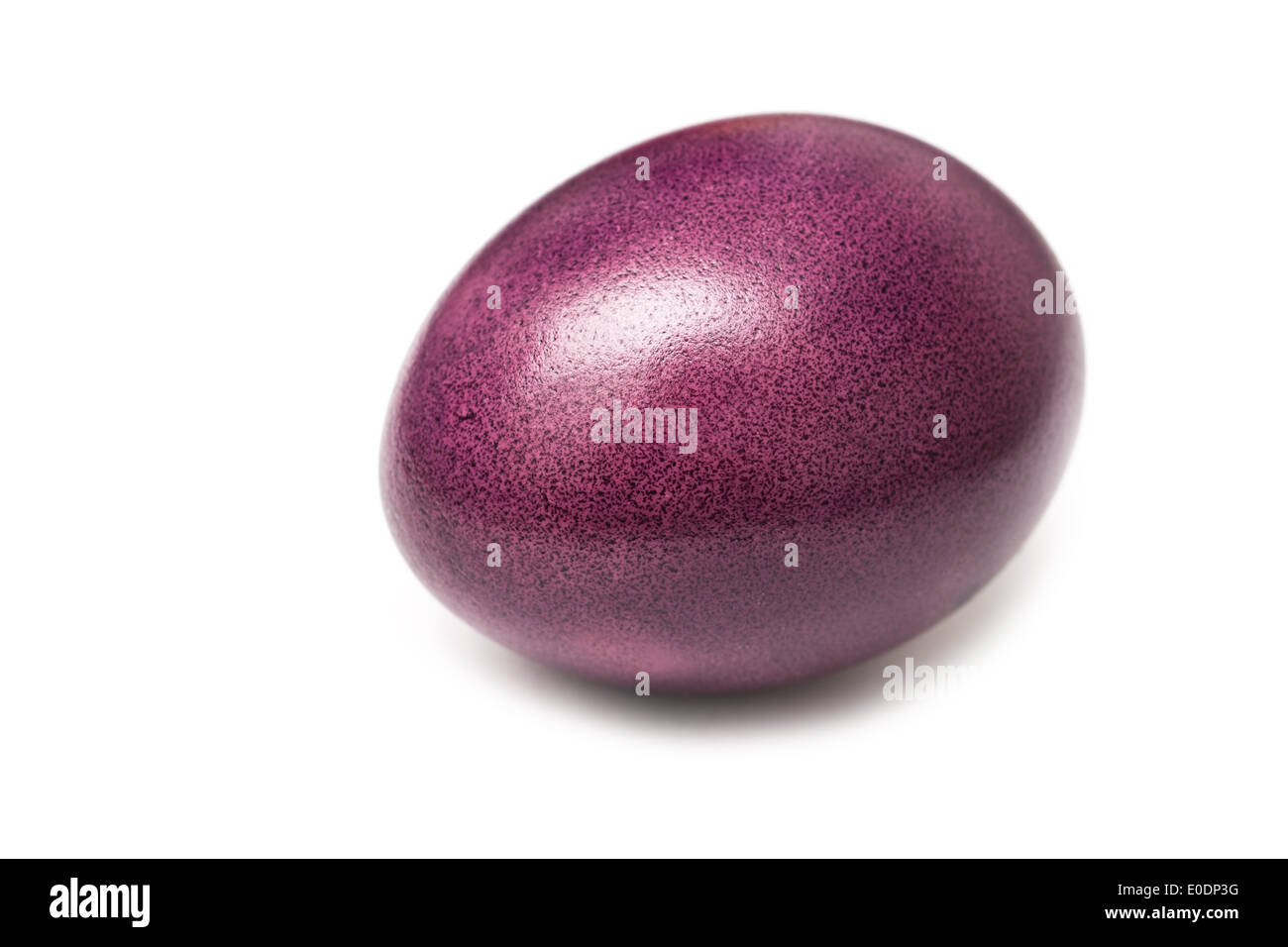 Purple Easter Egg Isolated On White Stock Photo - Alamy