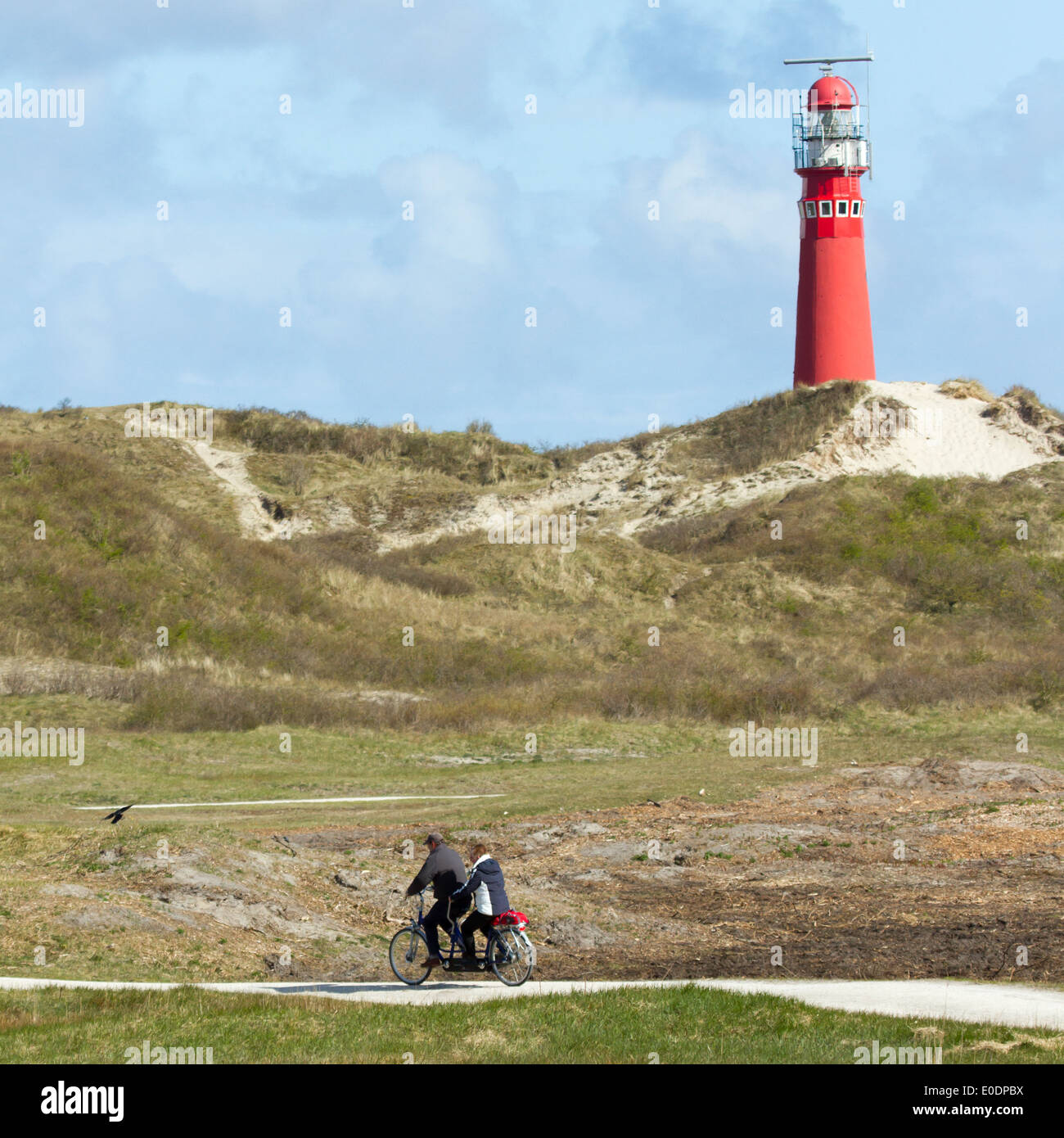 A tandem bike on the dutch isle of Schiermonnikoog (Holland) Stock Photo