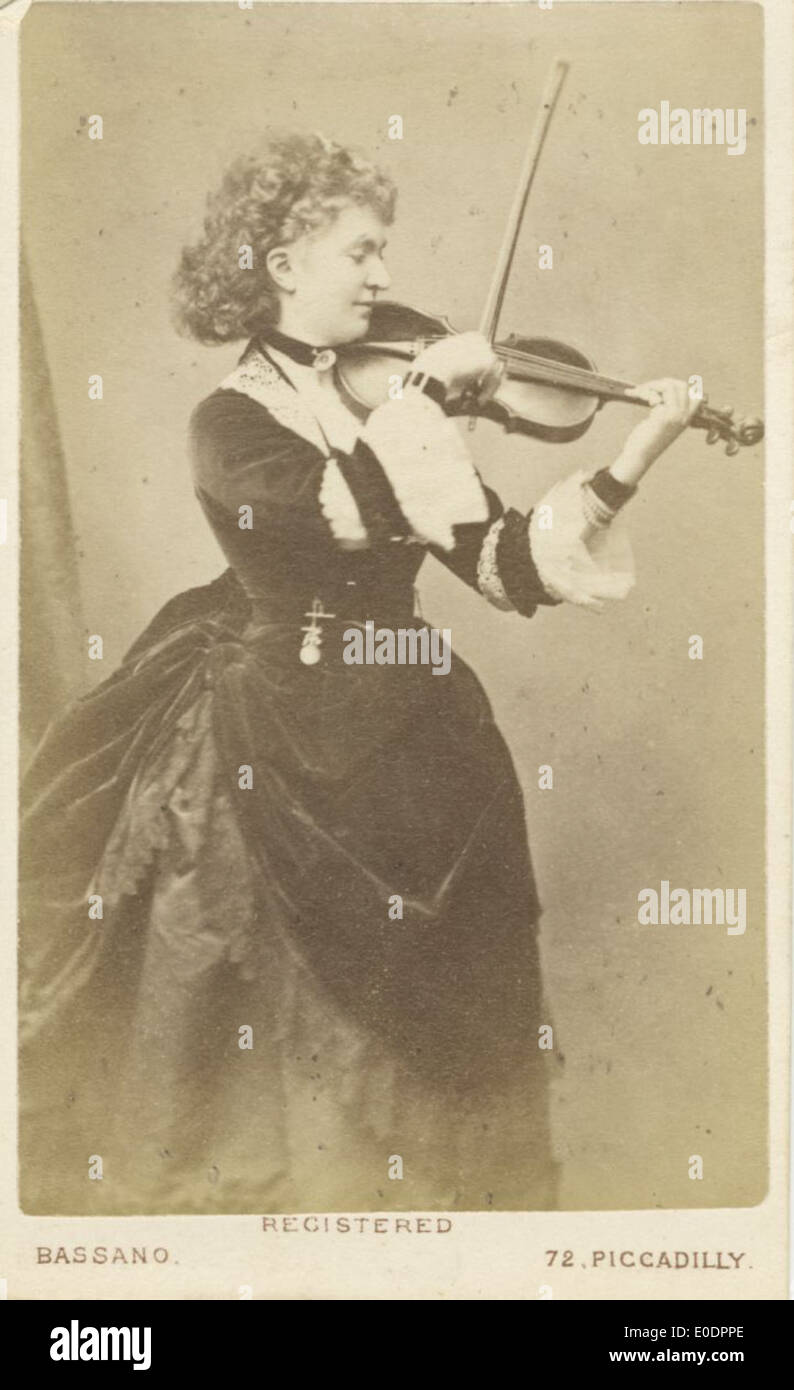 Wilhelmina Neruda playing violin Stock Photo
