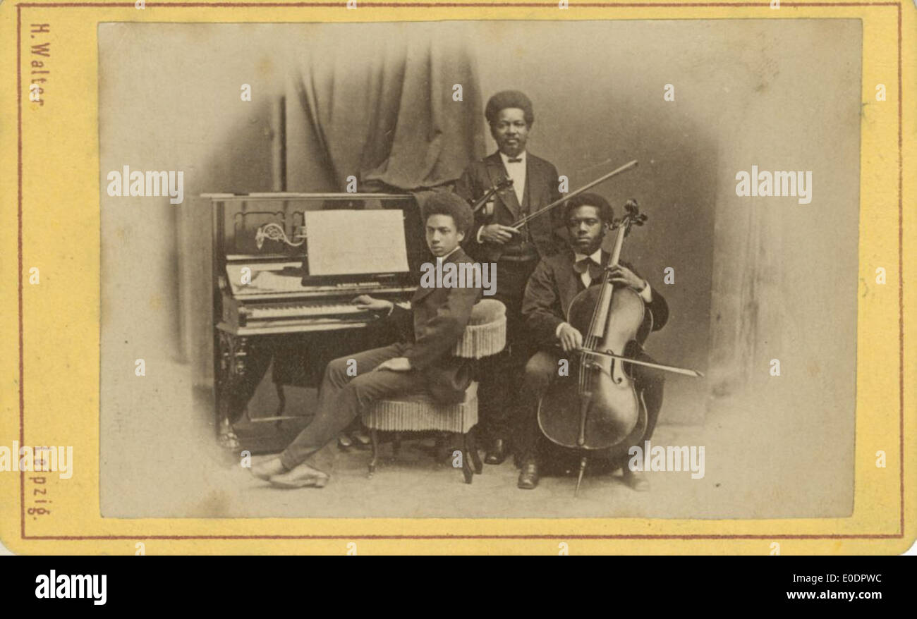 The Gimenez family with their instruments Stock Photo