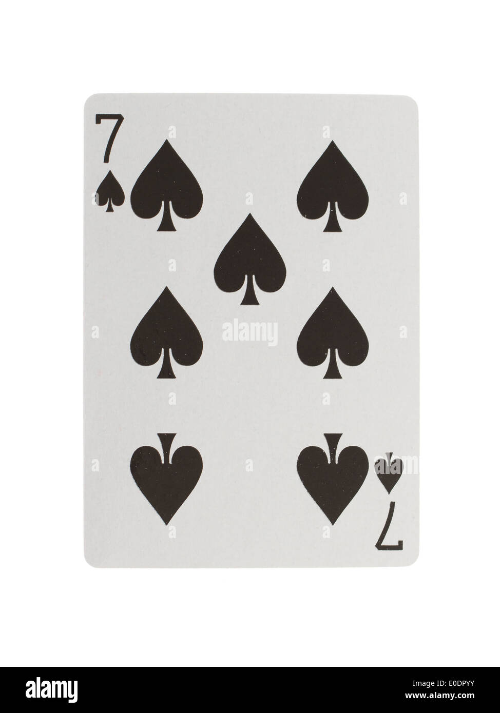 Playing card (seven) isolated on a white background Stock Photo - Alamy