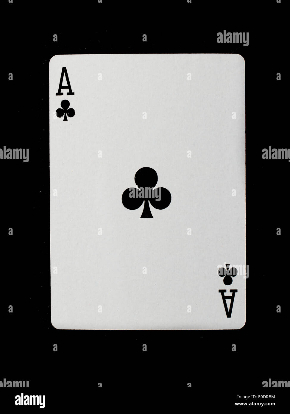 Playing card (ace) isolated on a black background Stock Photo Alamy