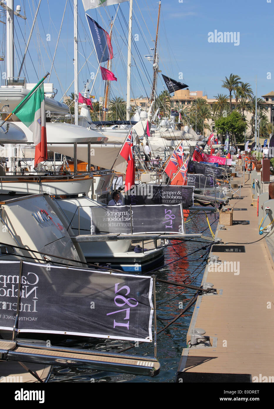 Combined - Palma Boat Show 2014 / Palma Superyacht Show 2014 - superyachts - Palma de Mallorca / Majorca, Balearic Islands Stock Photo