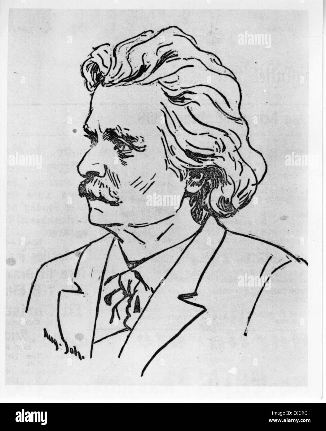 Edvard Grieg portrait Stock Photo