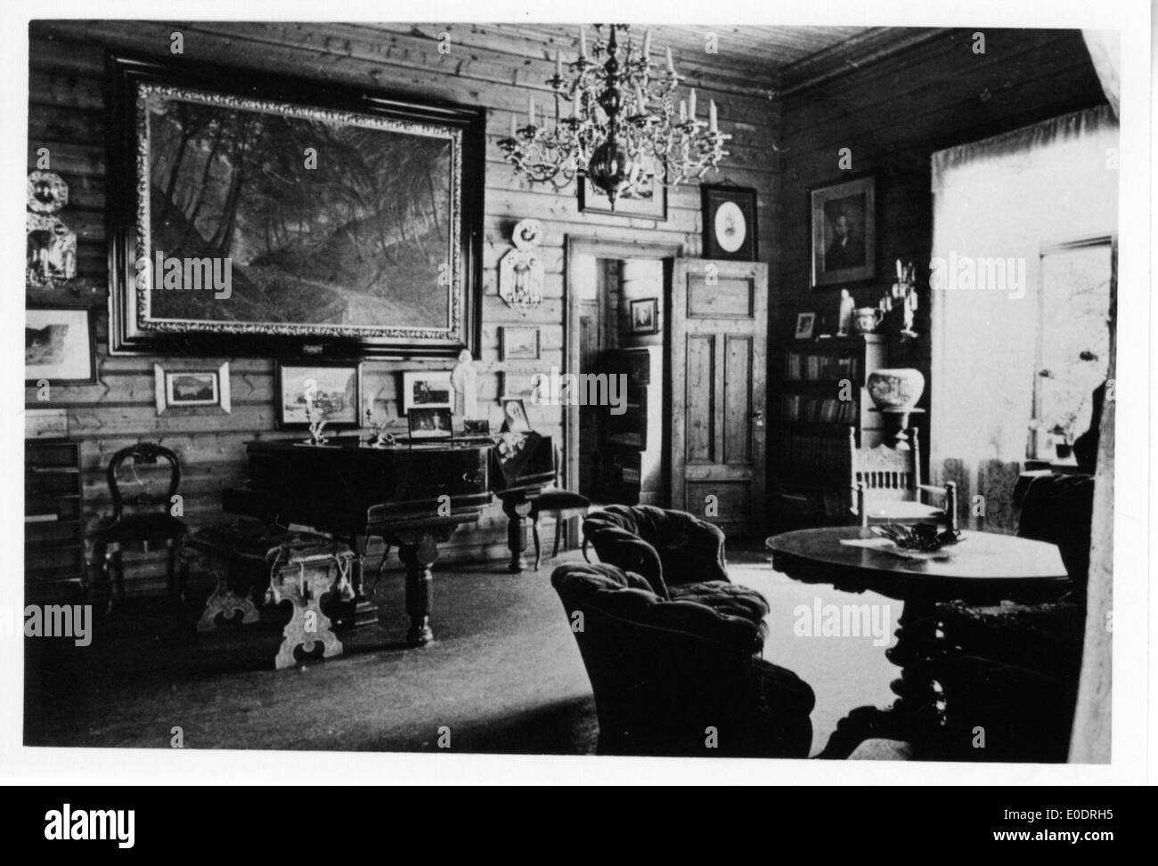 Troldhaugen livingroom Stock Photo
