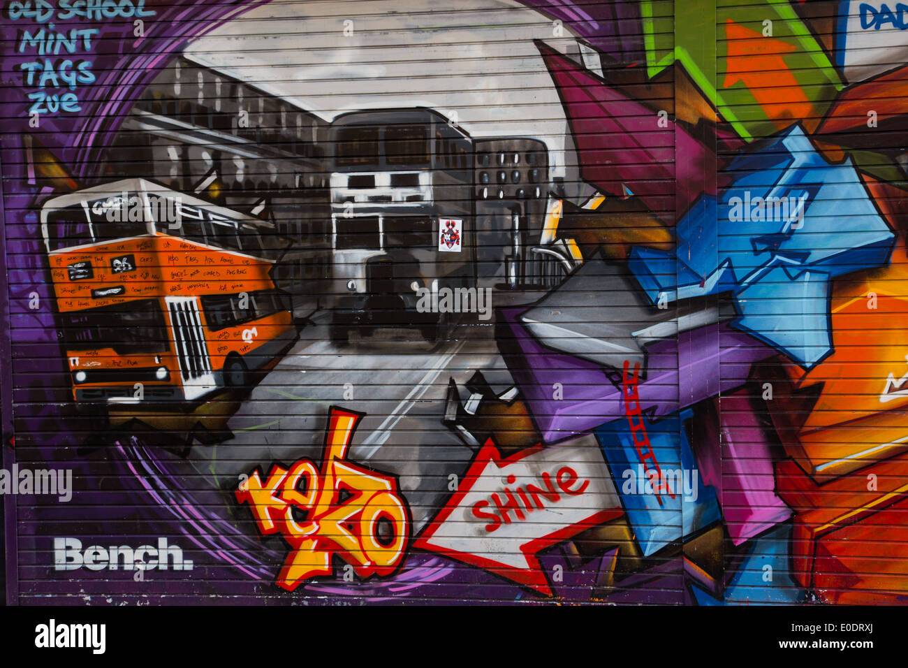 Street art in the Northern Quarter of Manchester Stock Photo Alamy