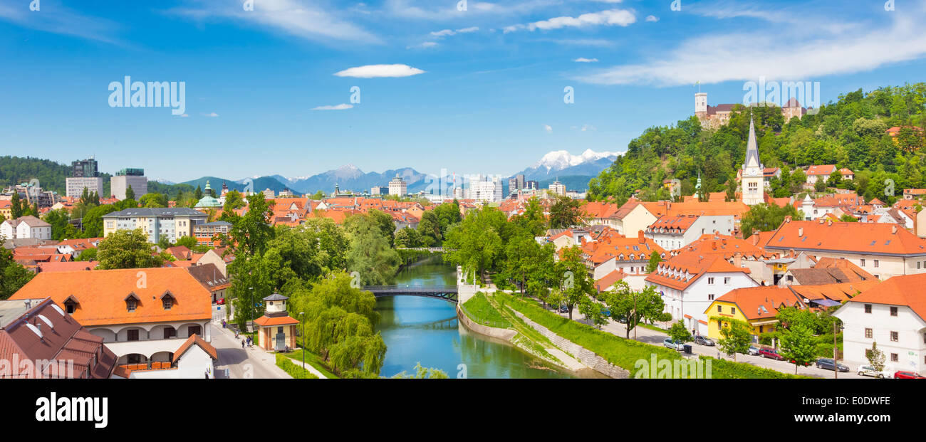Panorama of Ljubljana, Slovenia, Europe. Stock Photo