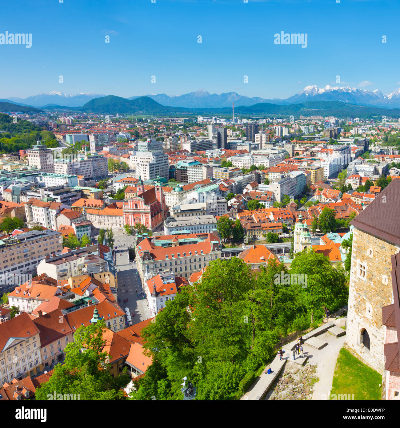 Ljubljana castle alps hi-res stock photography and images - Alamy