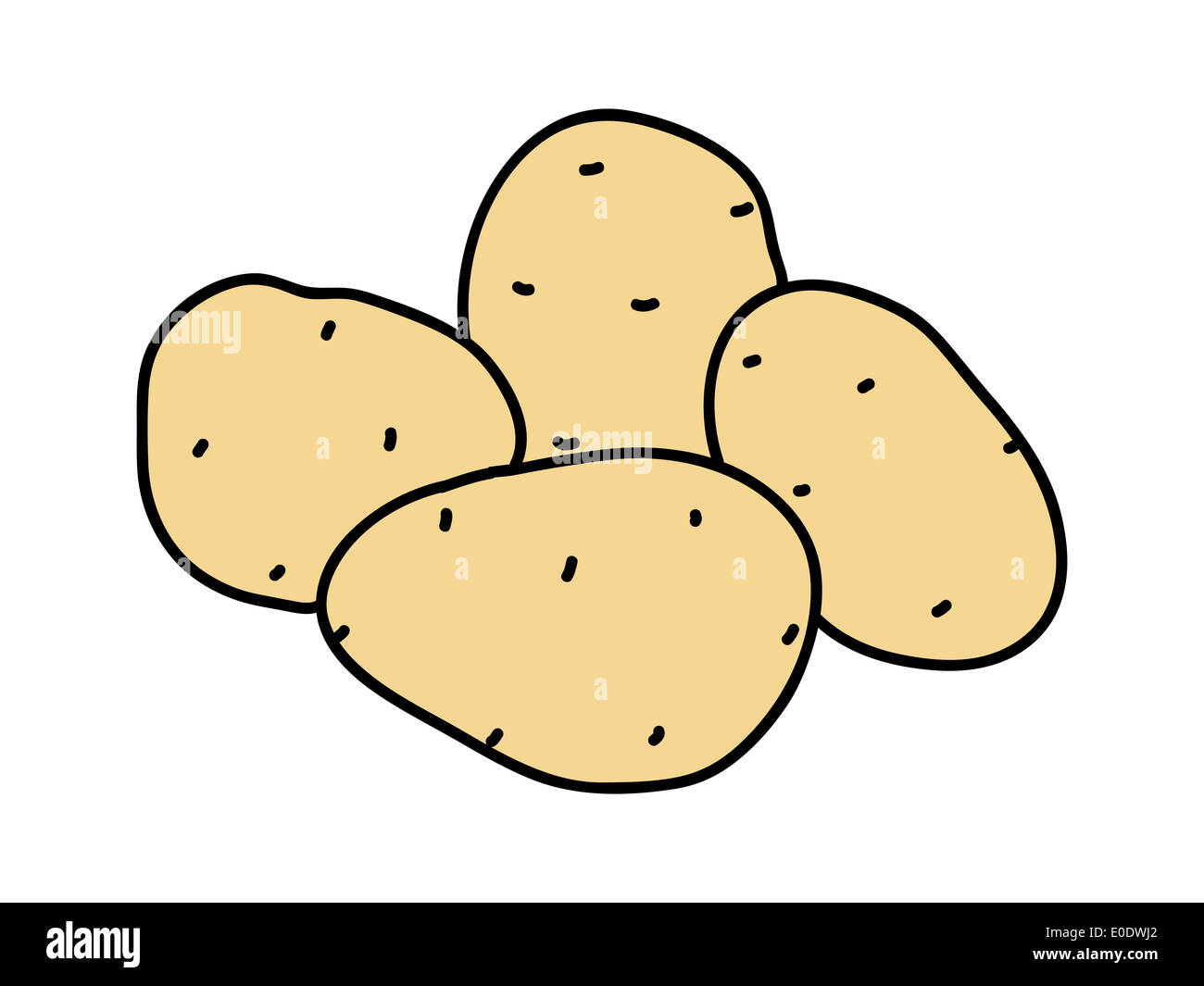 Potatoes illustration Stock Photo