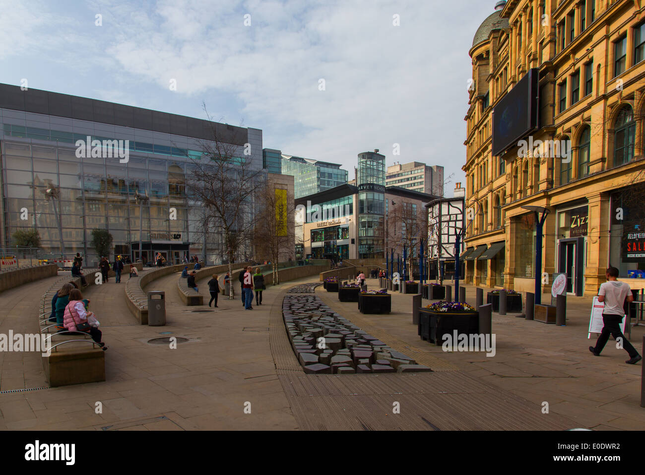 The Triangle Shopping and Leisure Area in Manchester City Centre. Stock Photo