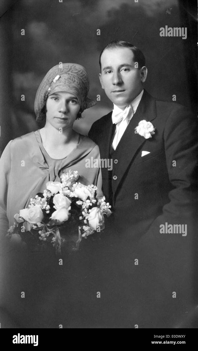 C. Bridarolli And E.Matteotti Wedding Portrait Stock Photo