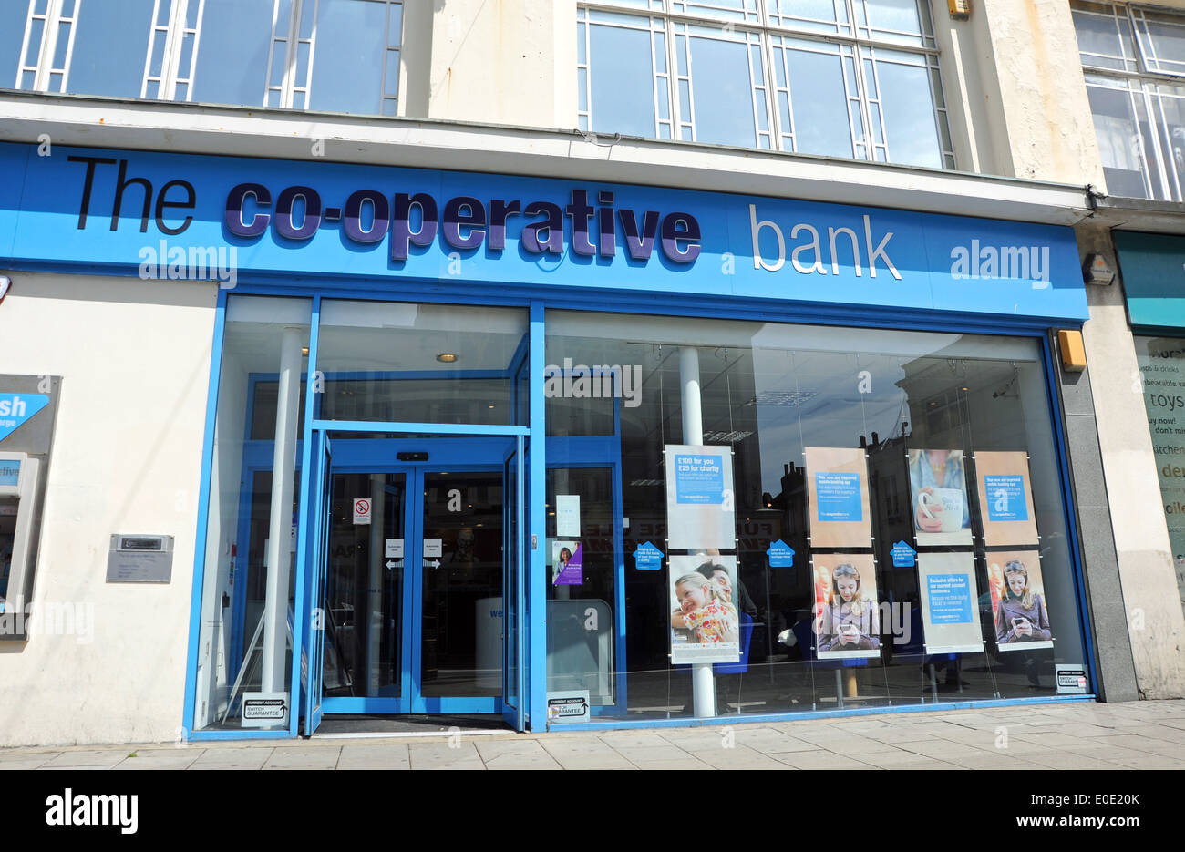 The Co-Operative or Co-Op bank in Western Road Brighton Stock Photo