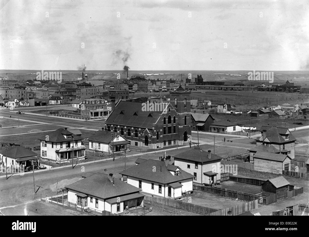 View of downtown Lethbridge, 1907 Stock Photo