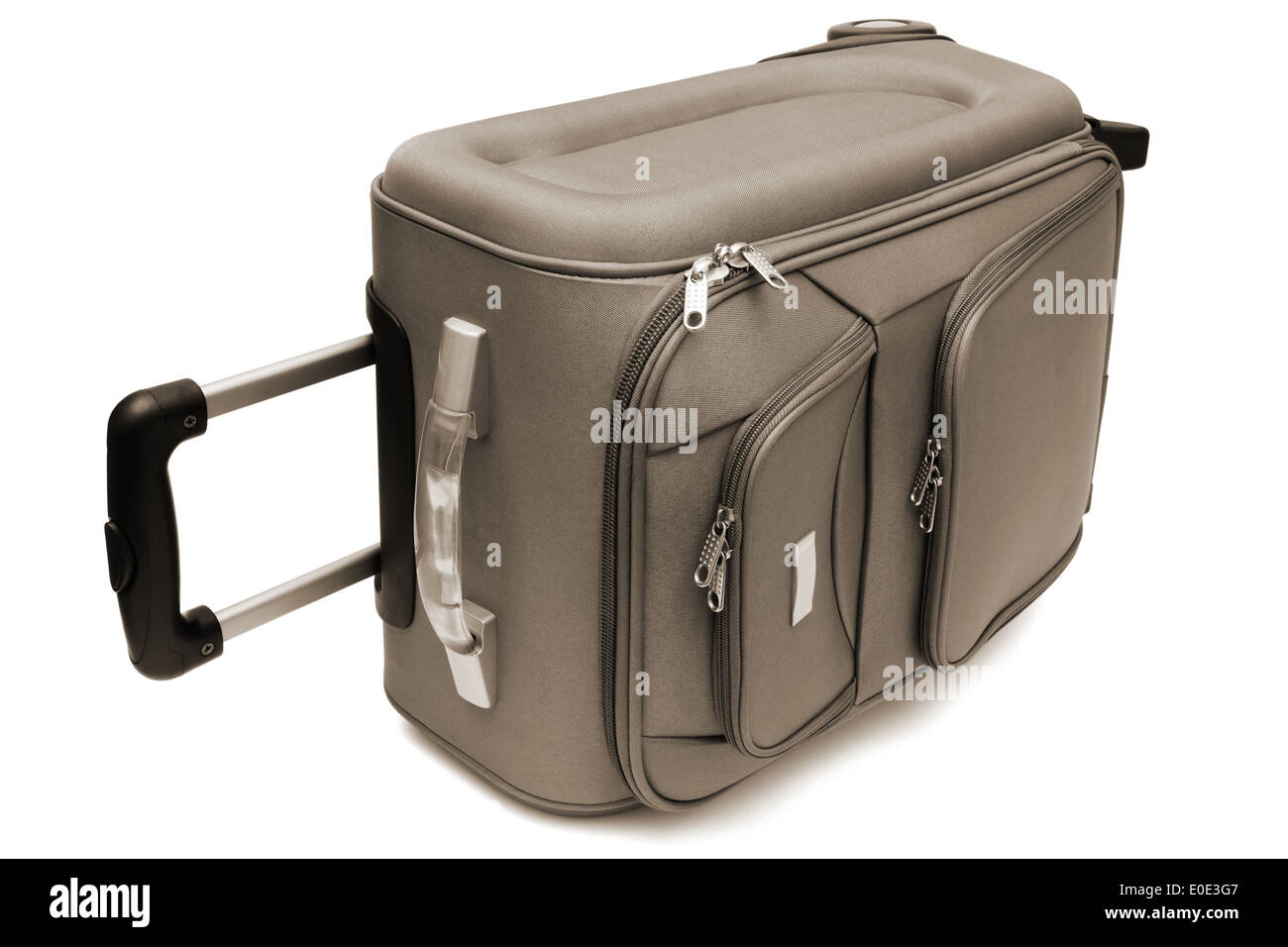 modern large suitcase on a white background Stock Photo