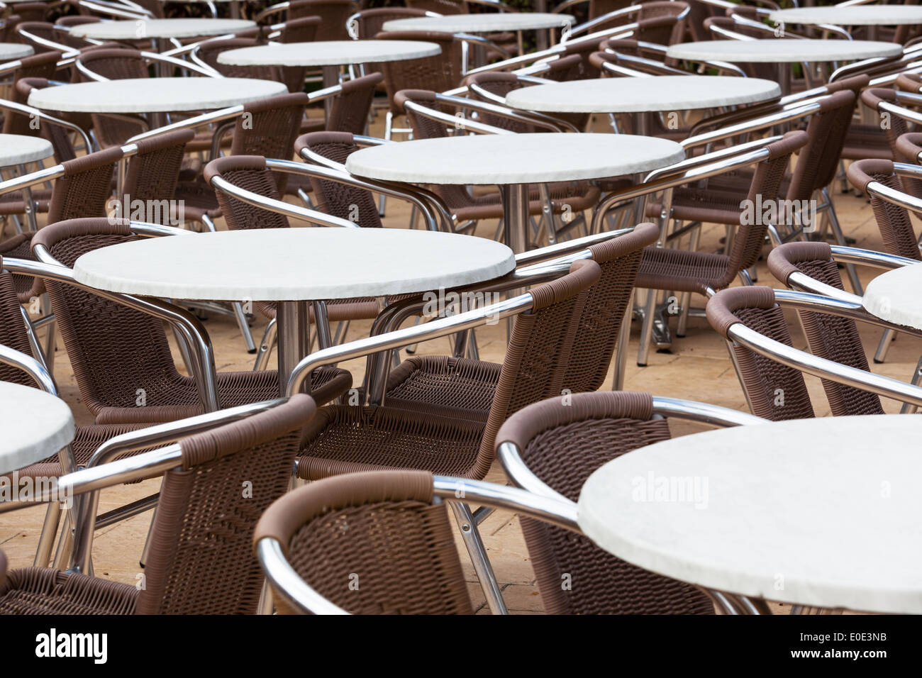 Metal tables wicker chairs hi-res stock photography and images - Alamy