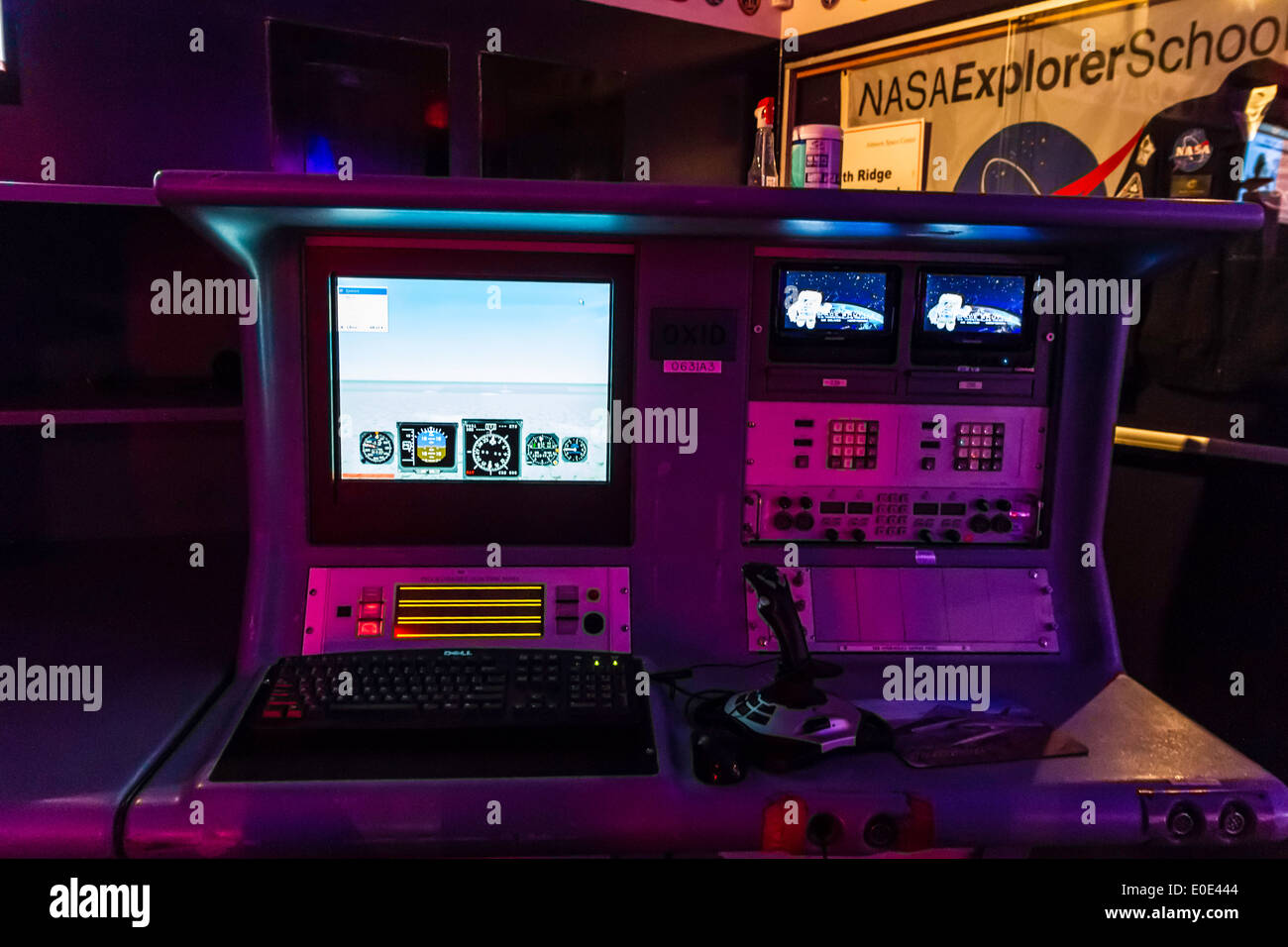 A simulated Control Room set up for school children at the March Field Air Museum in Riverside