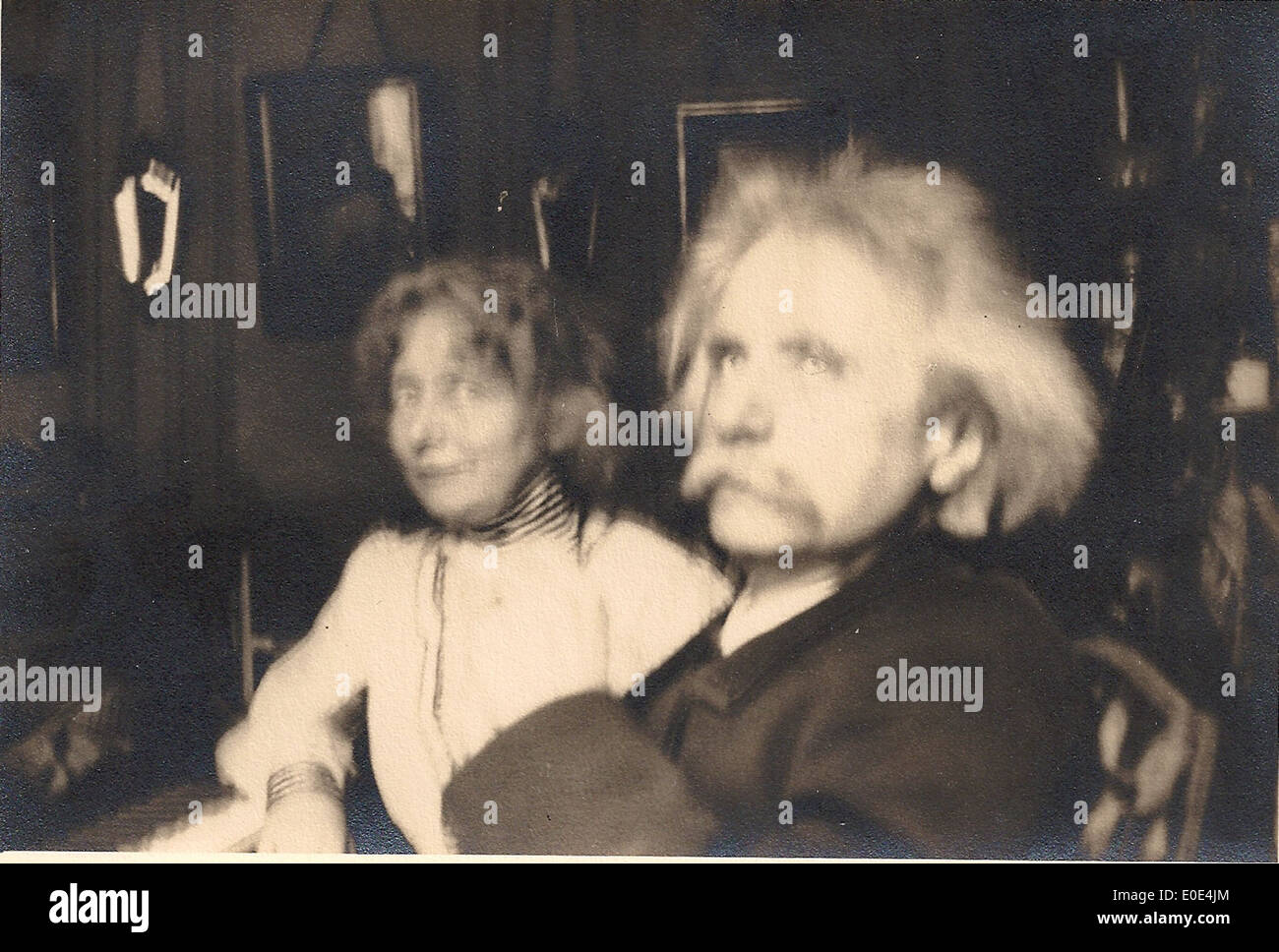 Edvard Grieg with friend Stock Photo