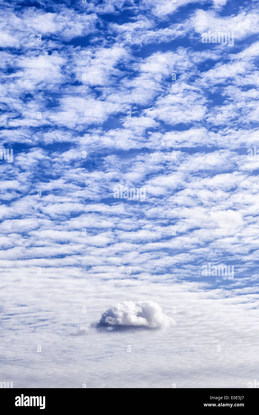 Clouds And Blue Sky Cirrocumulus Altocumulus And Cumulus Stock Photo Alamy
