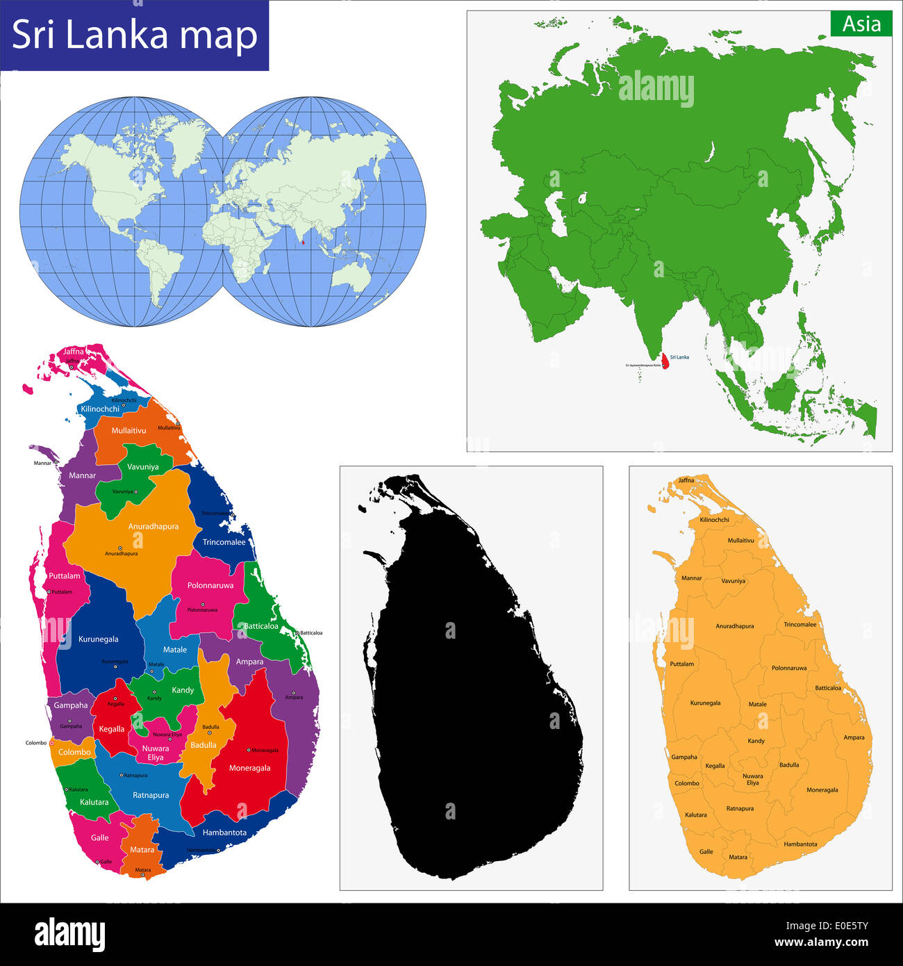 districts of sri lanka districts of sri lanka