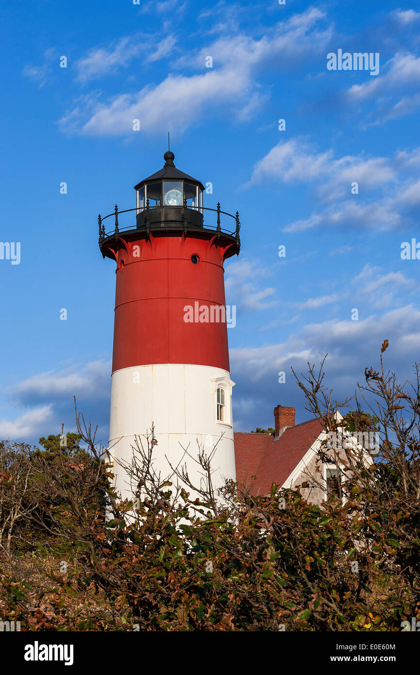 Nauset Light, Cape Cod National Seashore, Eastham, Cape Cod, Massachusetts, USA Stock Photo