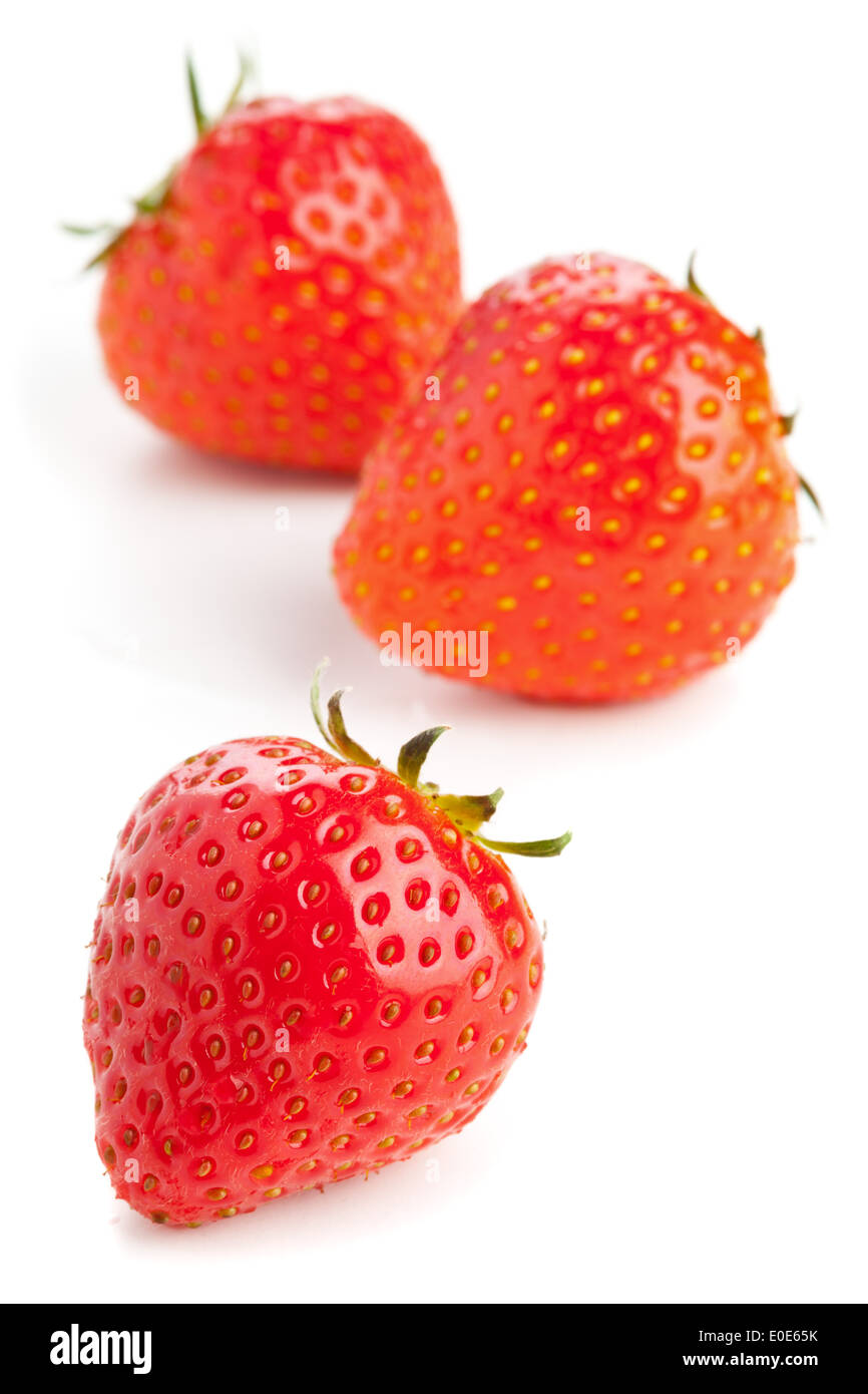Three whole strawberries hi-res stock photography and images - Alamy