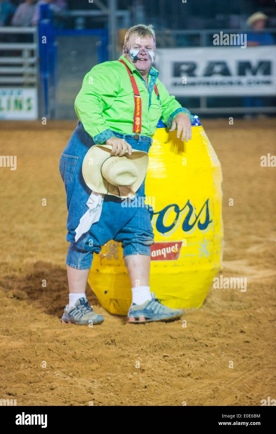 Rodeo Clown performing in the Clark County Fair and Rodeo a